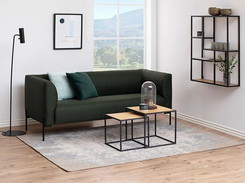 Ensemble de 2 tables loft, structure en métal, design moderne