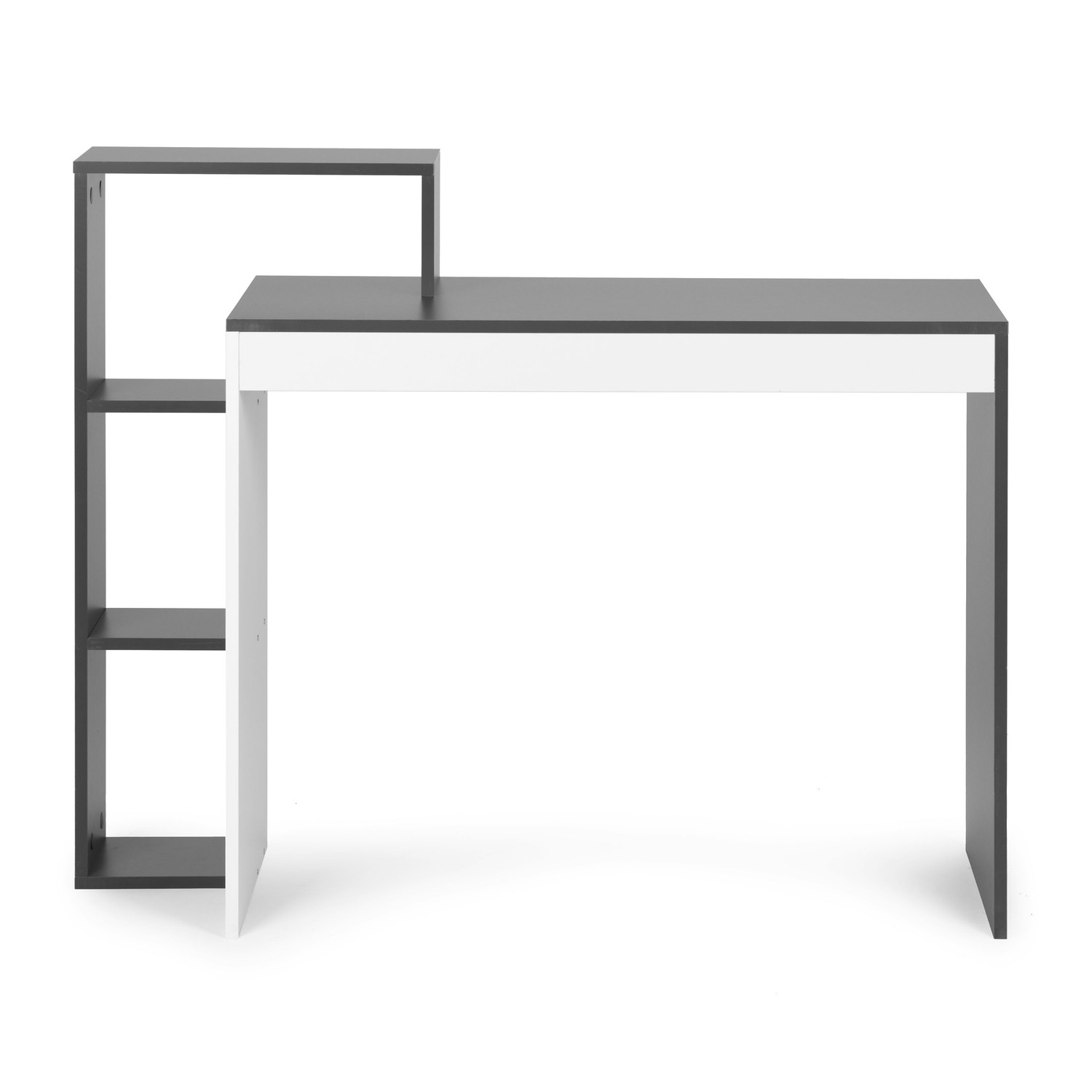 Bureau moderne 90x40 cm avec étagères