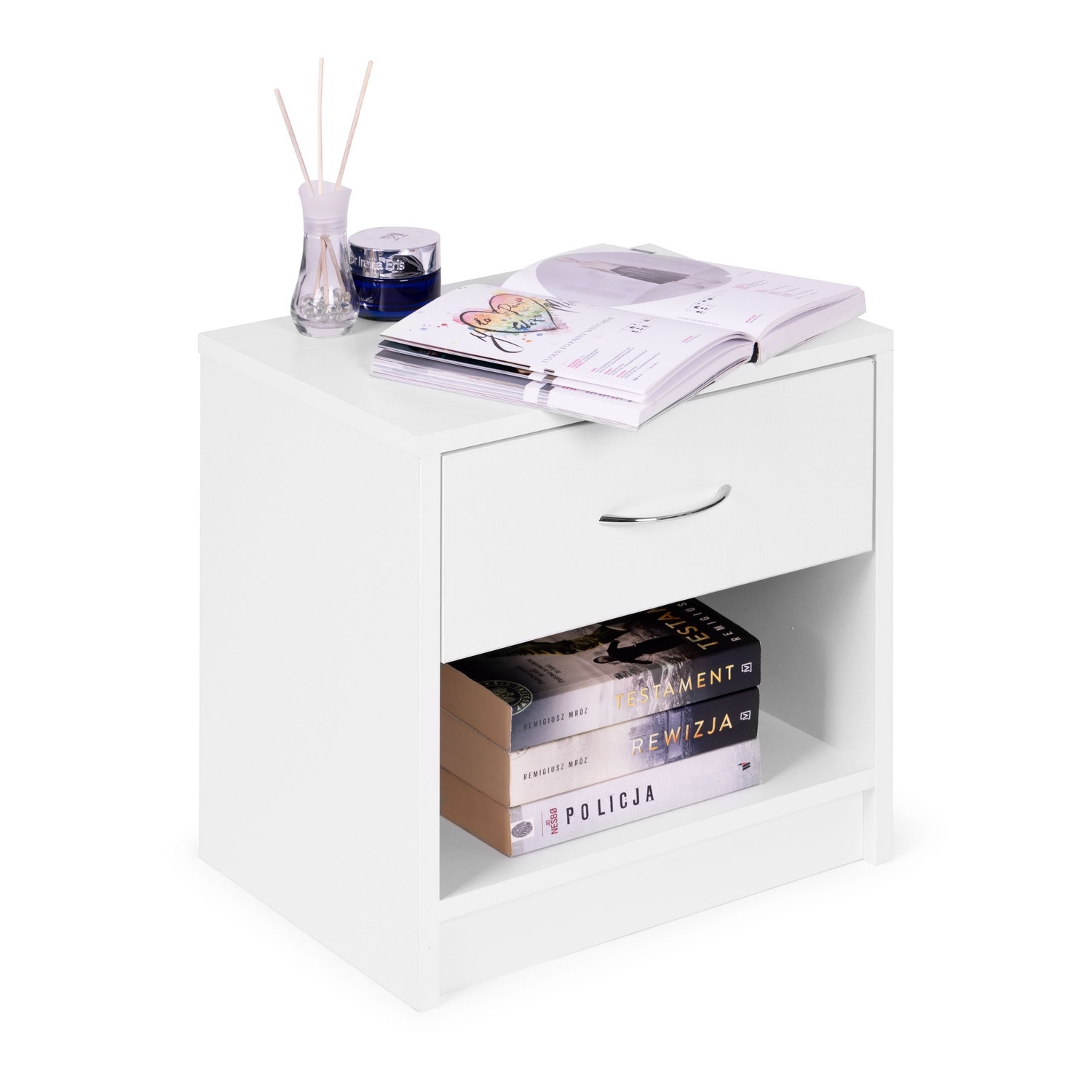Table de chevet compacte avec rangement pour la maison