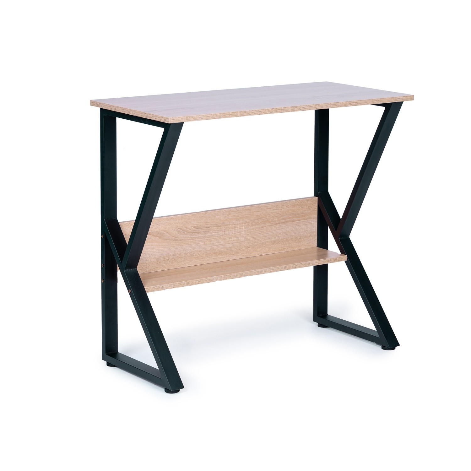 Ergonomischer Computertisch mit zusätzlicher Ablage