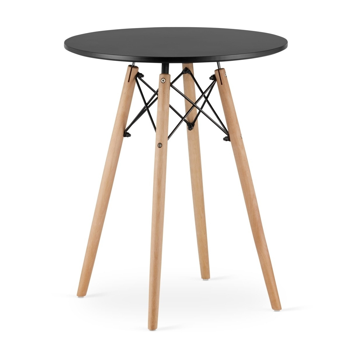 Matt black Round Table 60 cm - Ergonomic & Stable