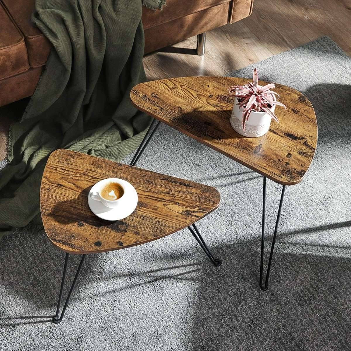Rustic Coffee Table in Solid Wood - Easy to assemble