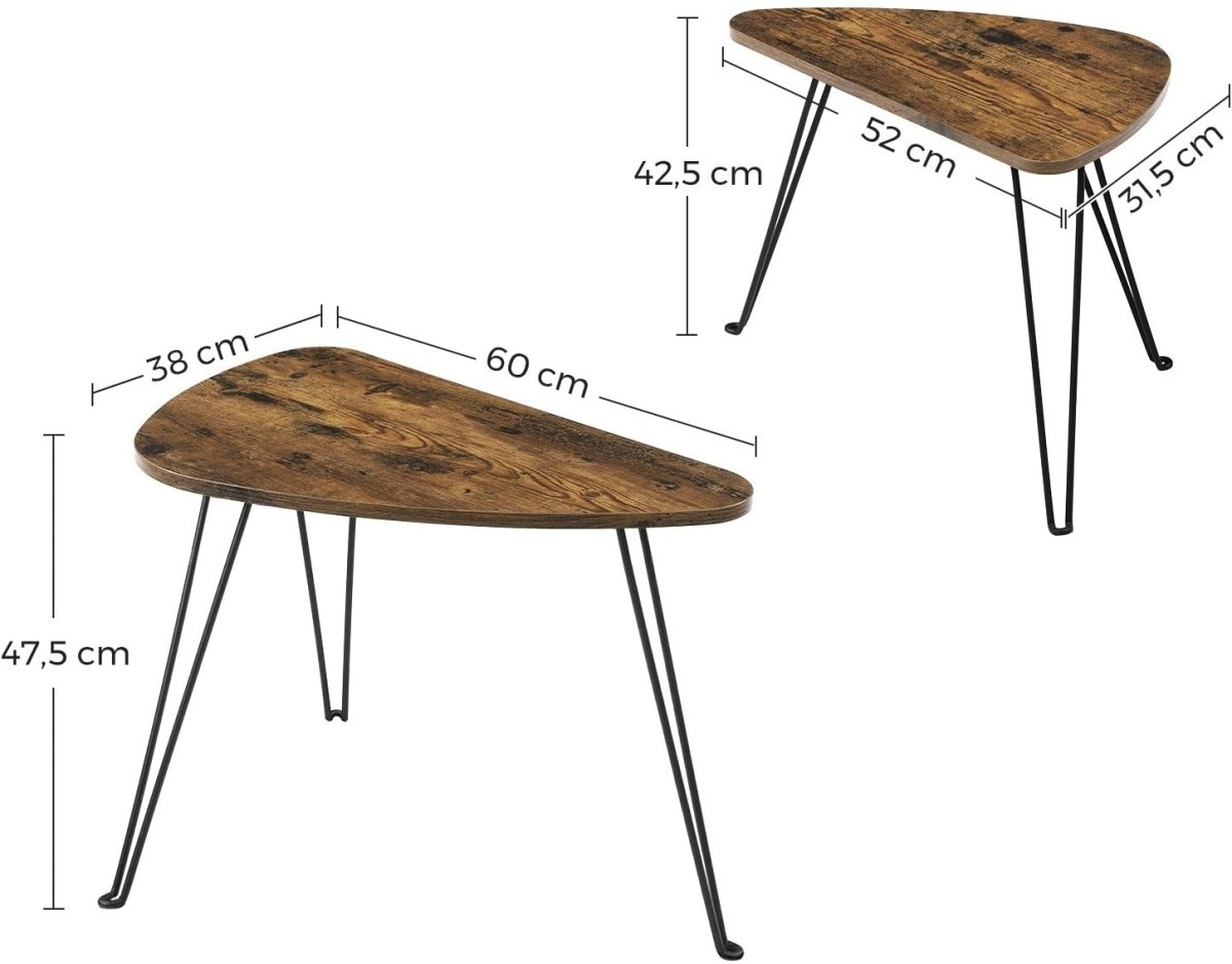 Rustic Coffee Table in Solid Wood - Easy to assemble