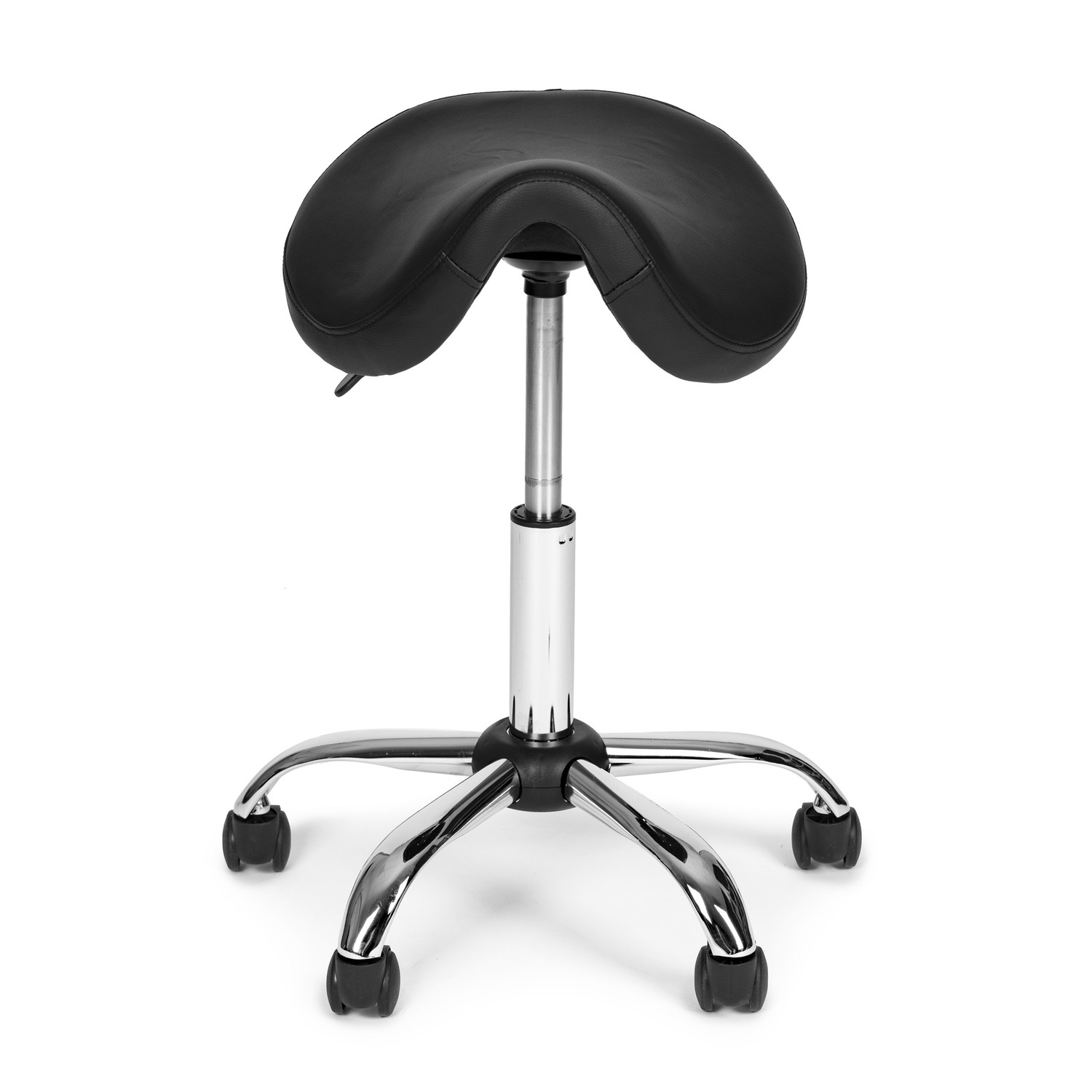 Height-adjustable cosmetic stool with wheels