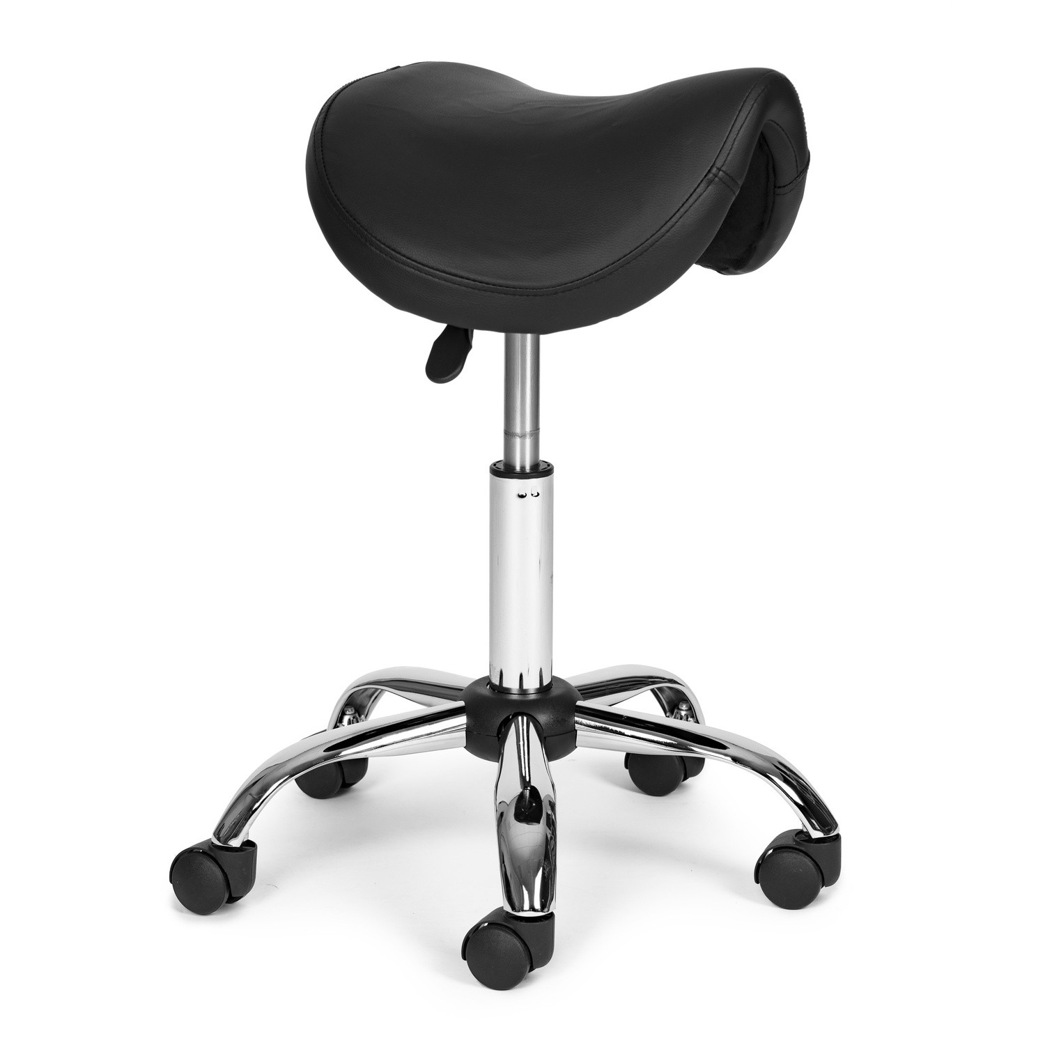 Height-adjustable cosmetic stool with wheels