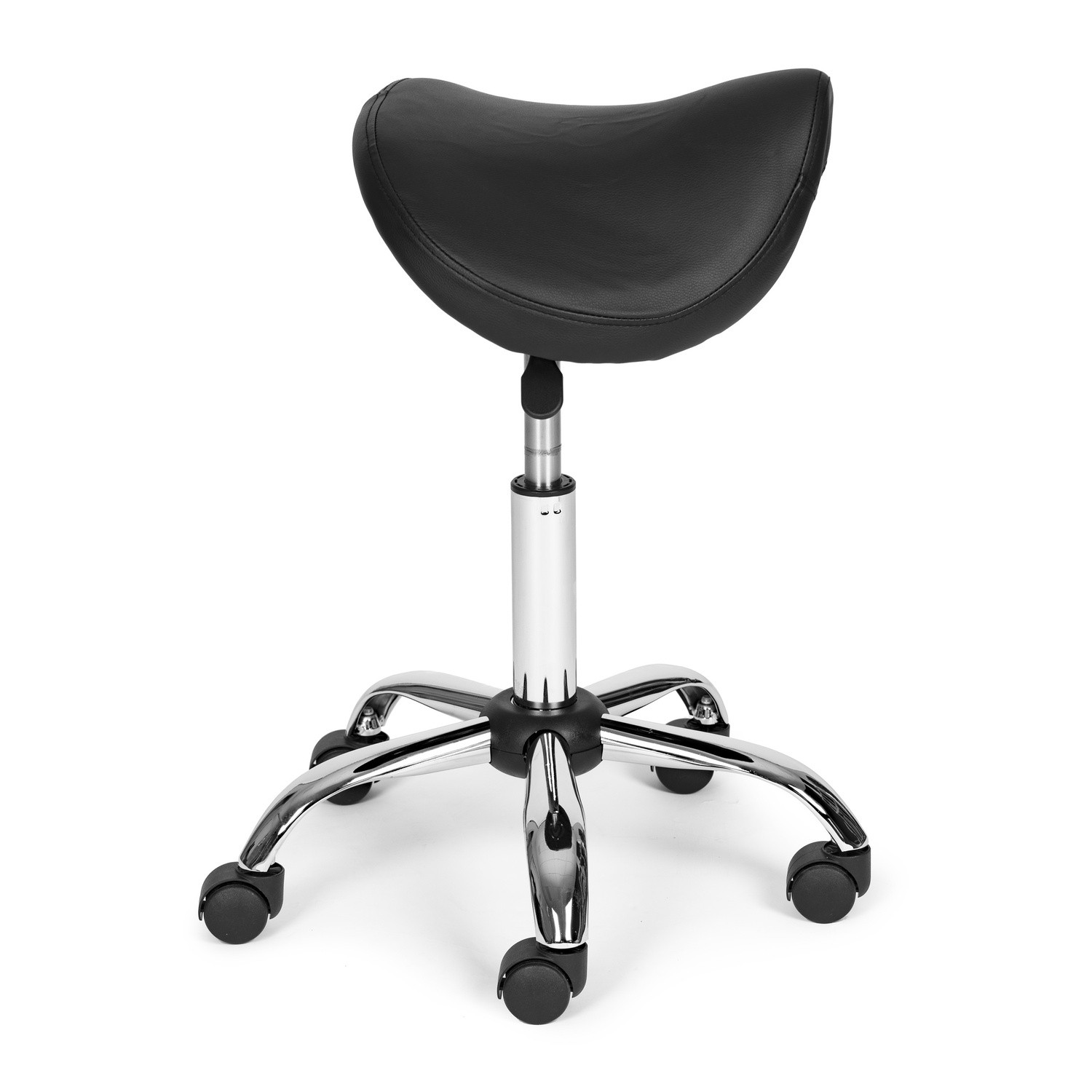 Height-adjustable cosmetic stool with wheels