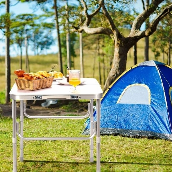 Folding Camping Table with Adjustable Height