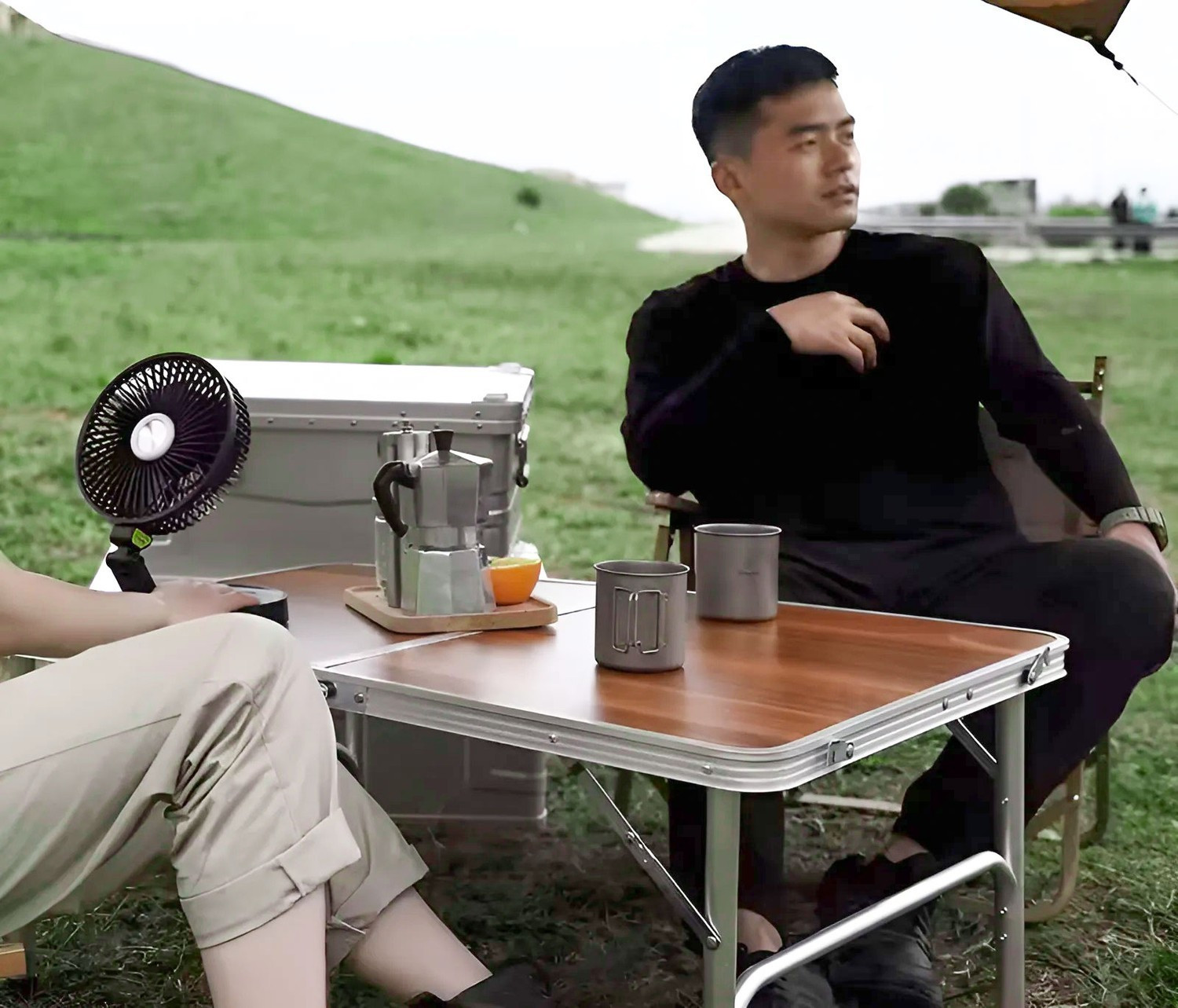 Folding Camping Table with Adjustable Height