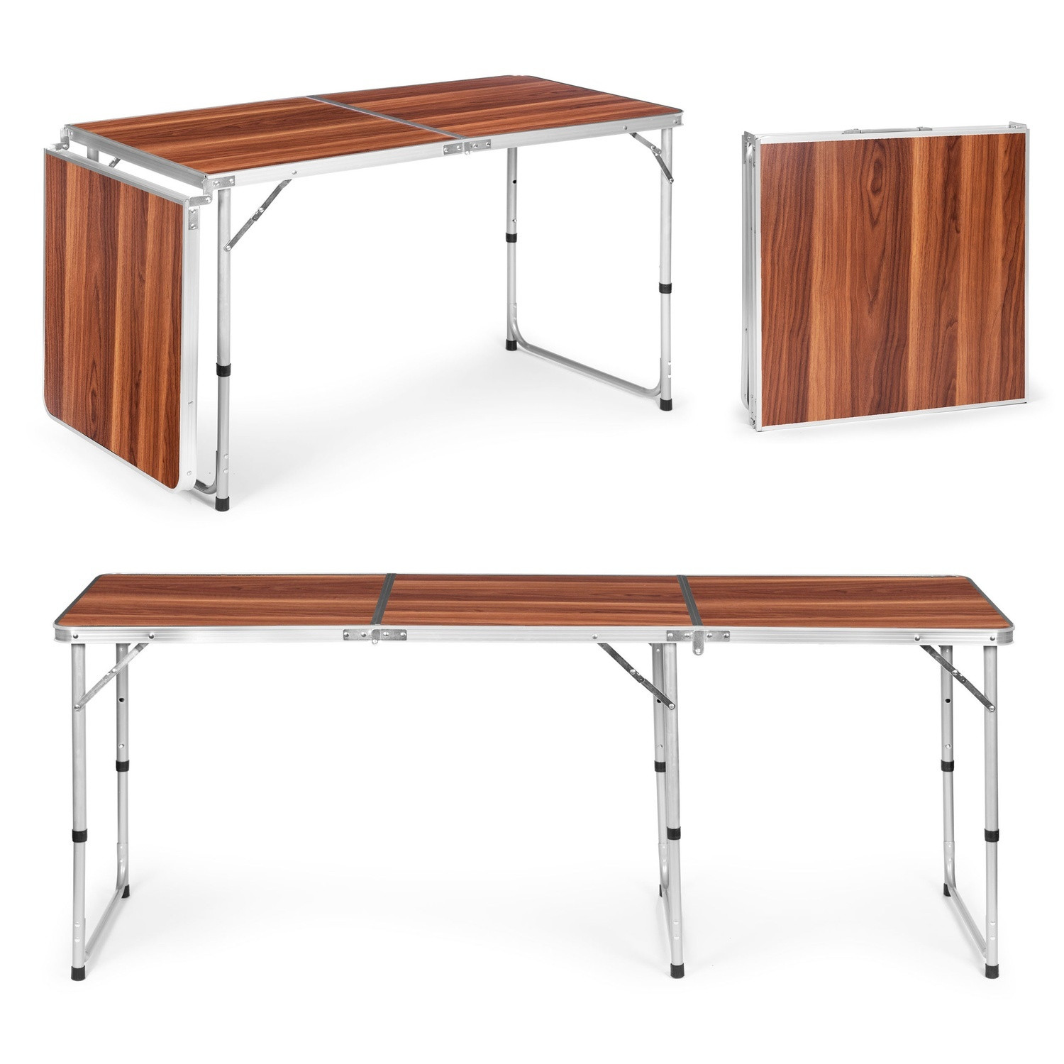 Foldable Camping table 180x60 cm Adjustable