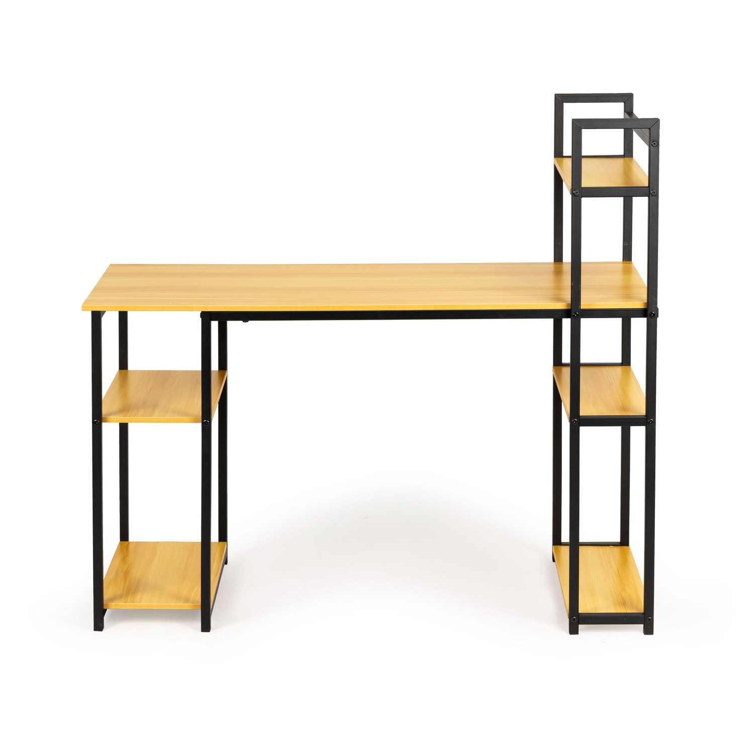 Computertisch, Loft-Tischregale, helle Eiche