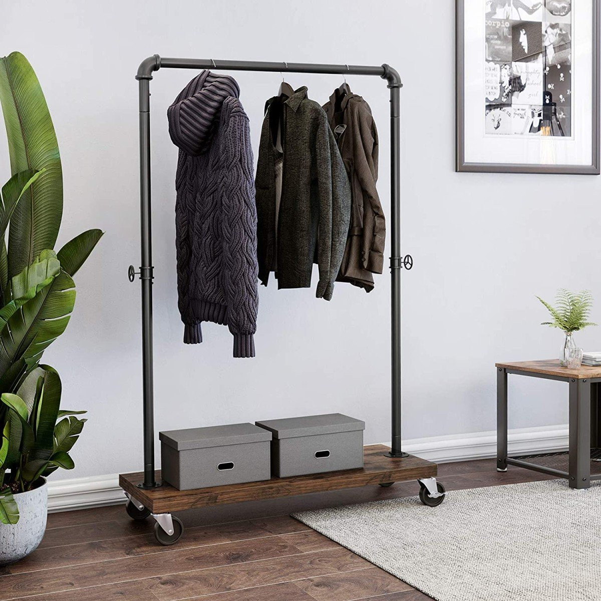 Perchero de drenaje LOFT con ruedas
