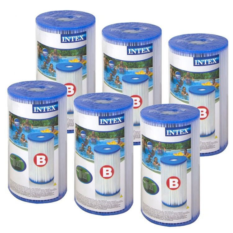 INTEX PUMPENFILTER FILTER 6 Stück Typ B 29005