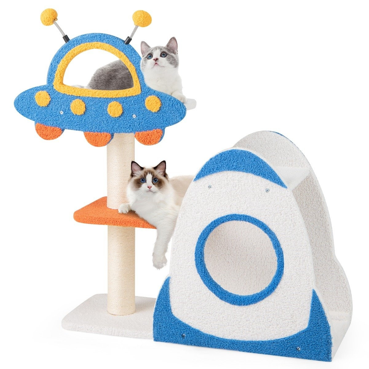 Scratching post with UFO platform & sisal scratching posts Cat scra...