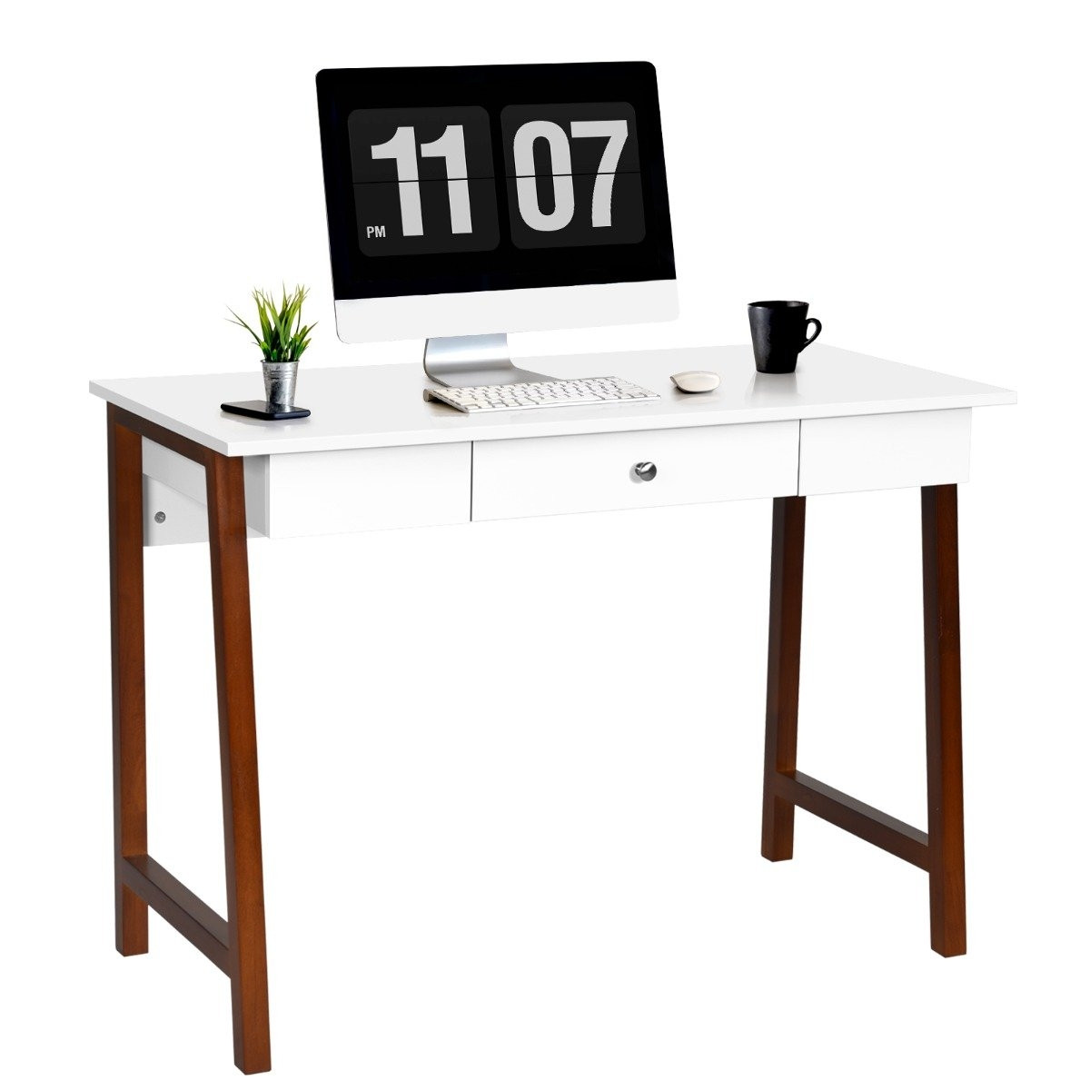 Desk with drawer, computer table, rubber table legs, dressing table...