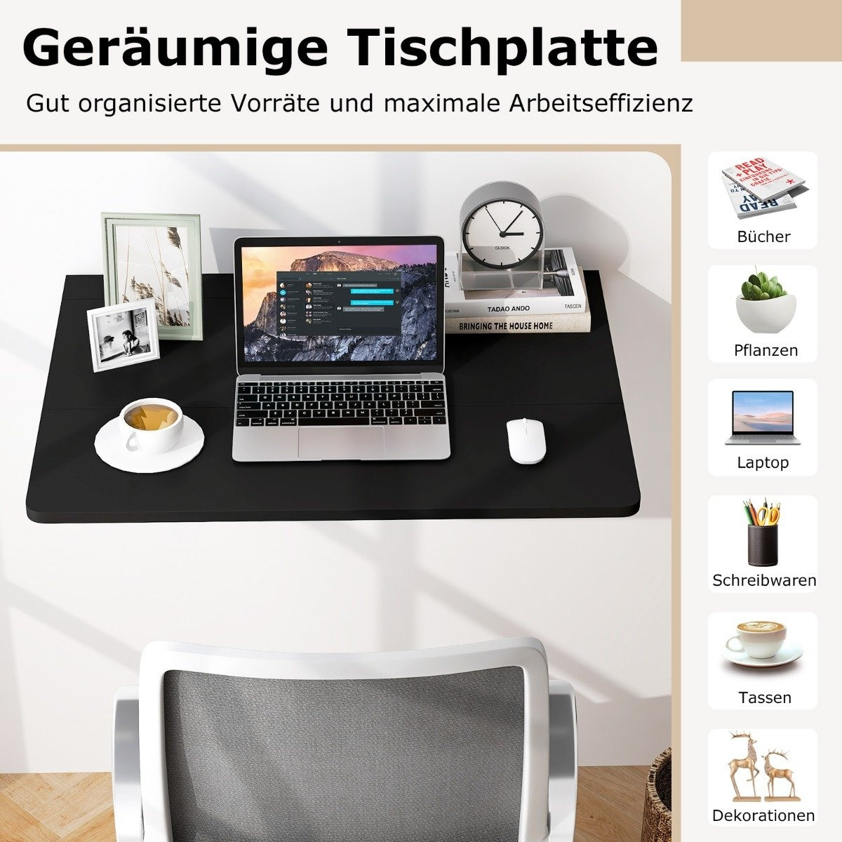 Wall Mounted Folding Table Space Saving Kitchen Table Folding Wall ...