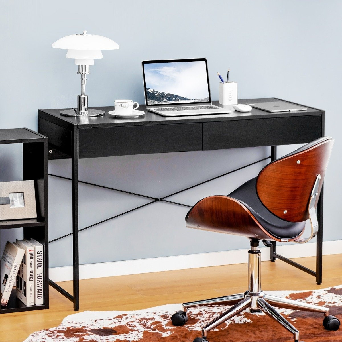 Desk computer table office table PC table work table with 2 drawers...