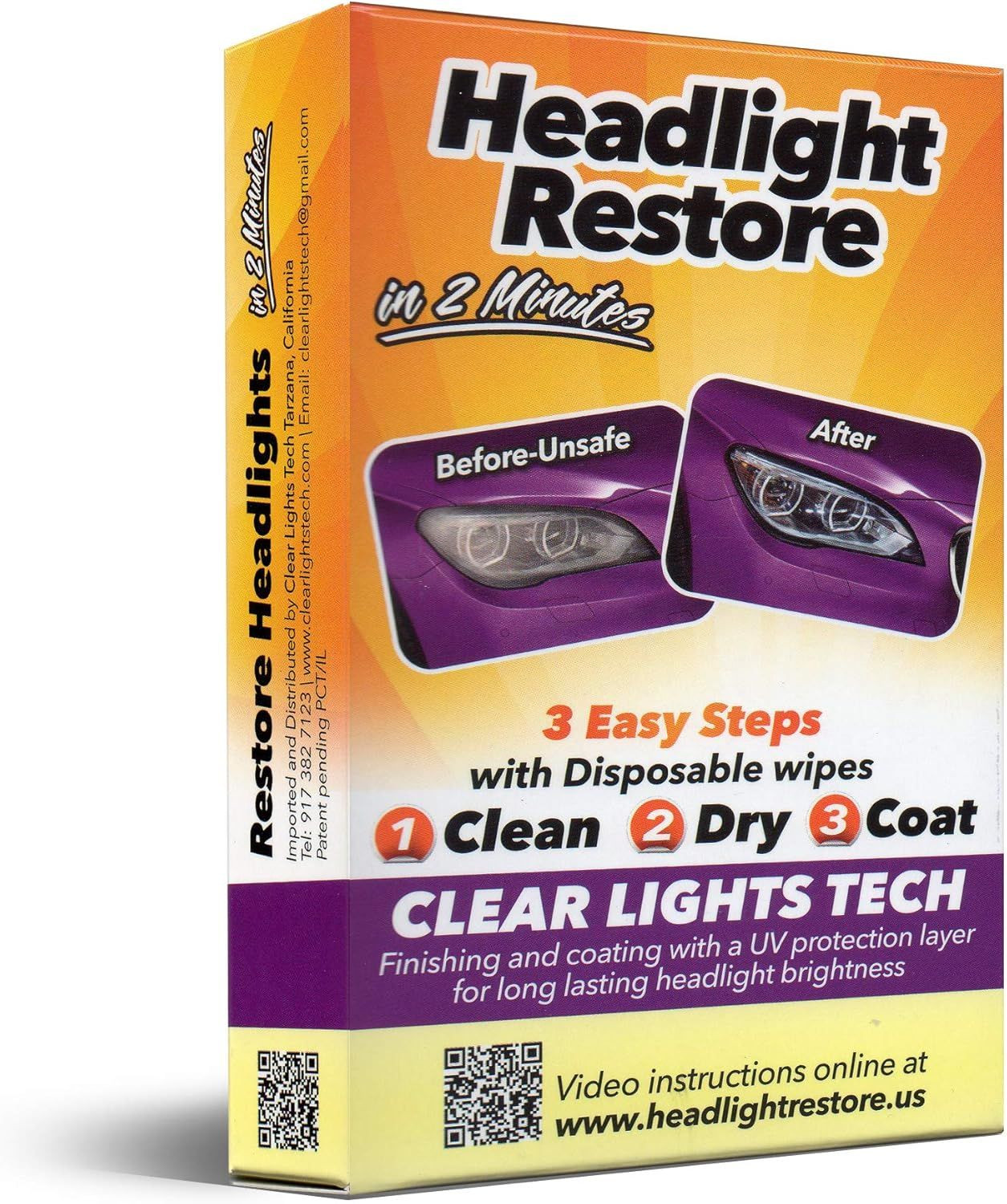 Kit de restauration de phare Clear Lights Tech