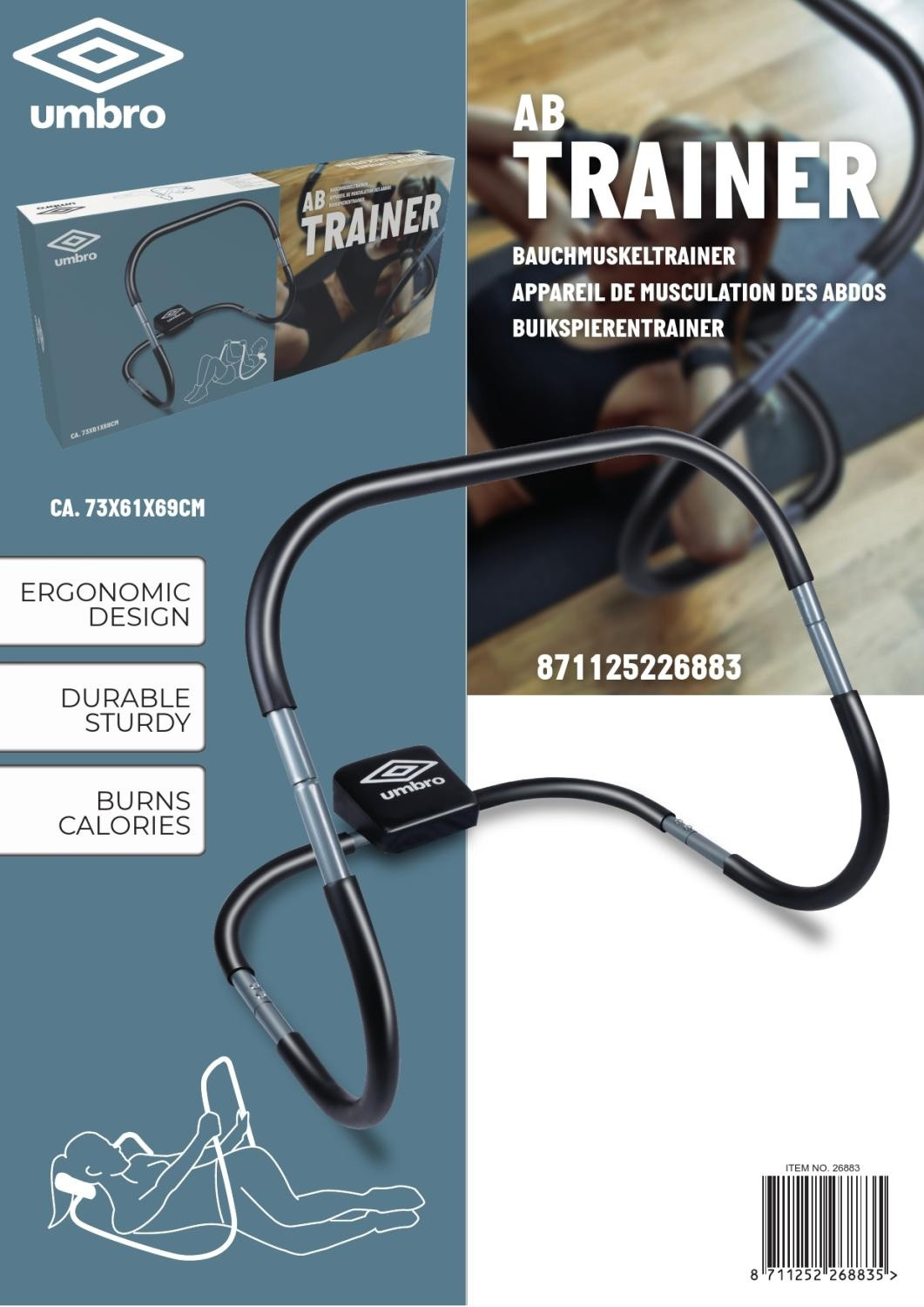 UmbroAb Trainer e Exercitador Crunch Roller