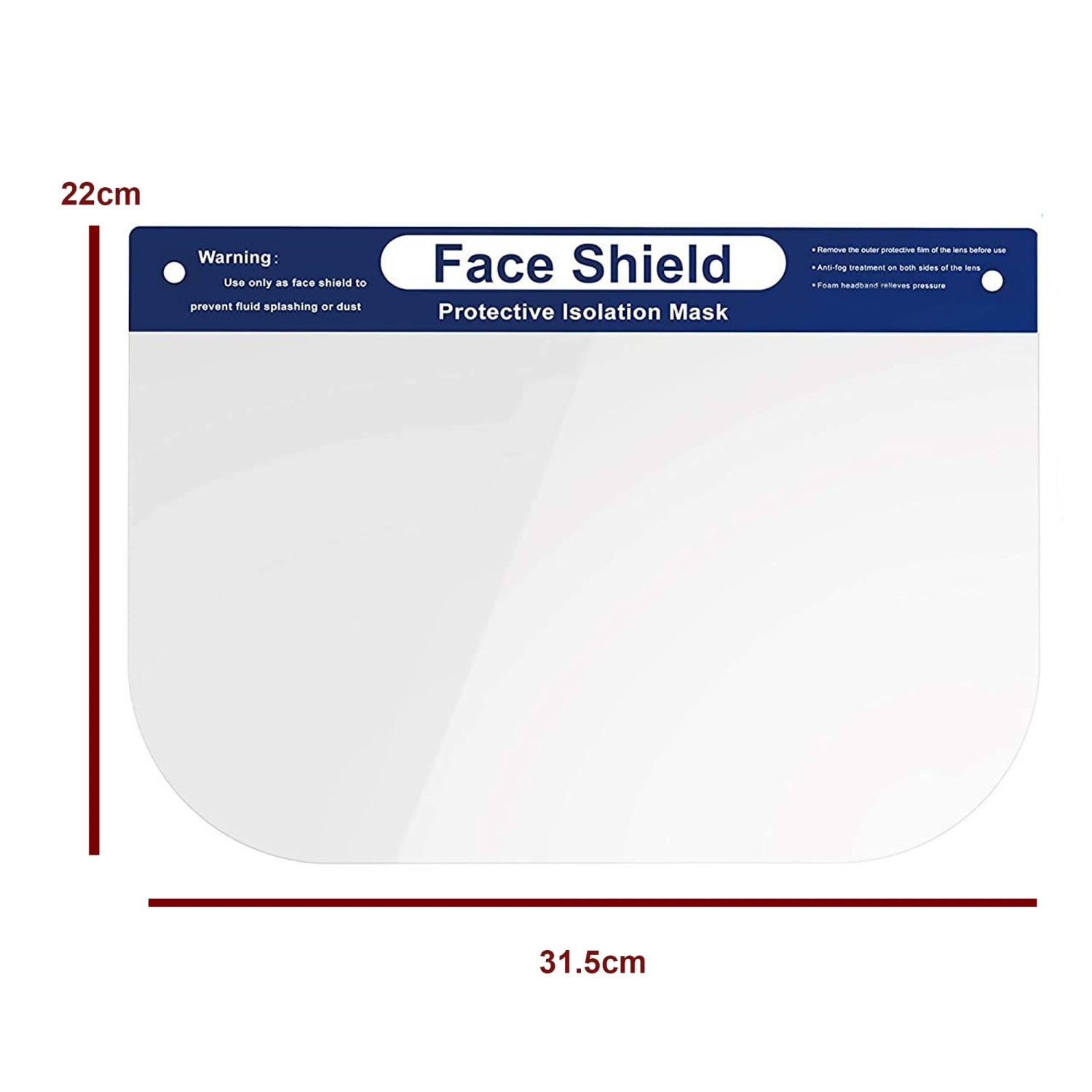 Face Shield Satz mit 6 Gesichtsschutzschildern