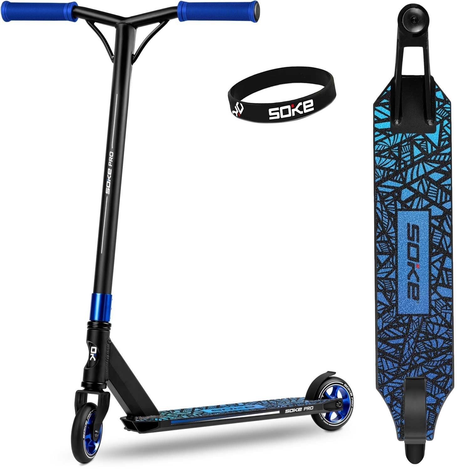 SOKE PRO blauwe stuntstep