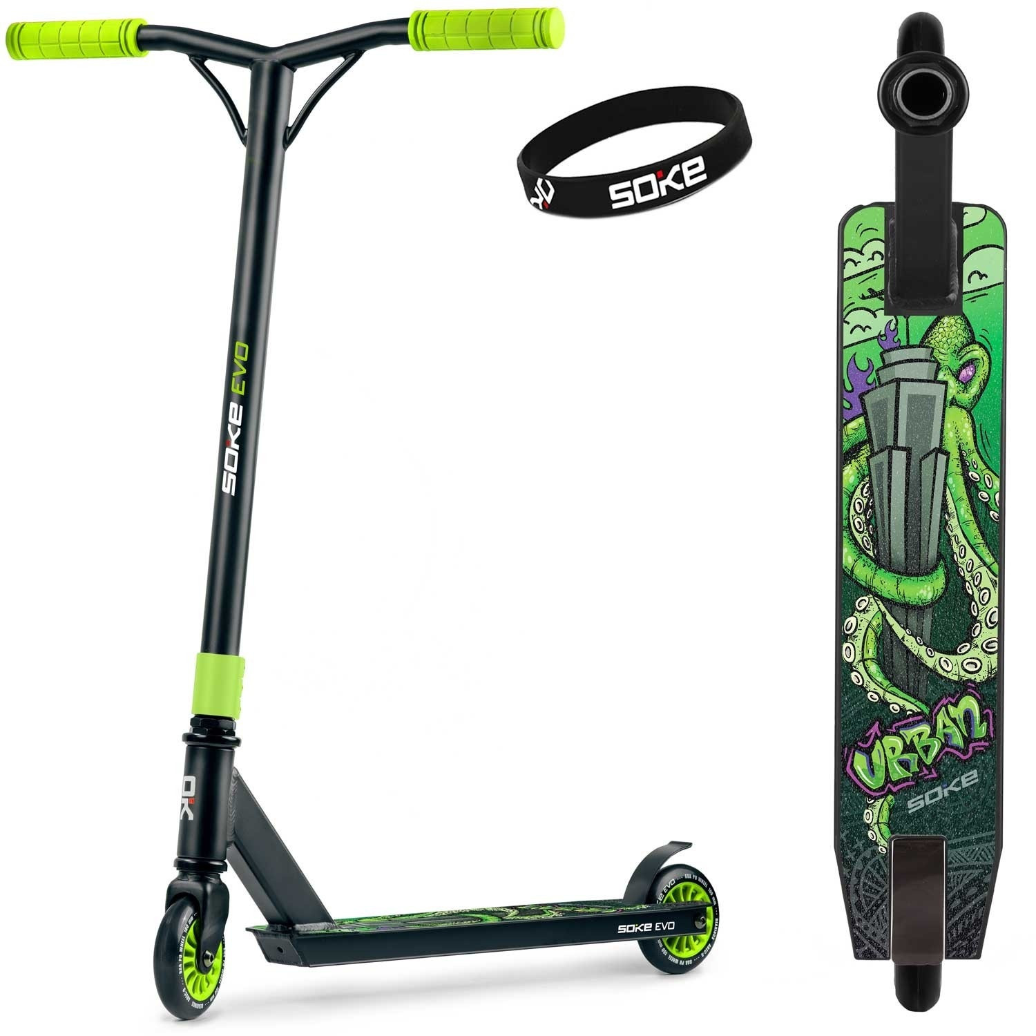 SOKE EVO groene stuntstep