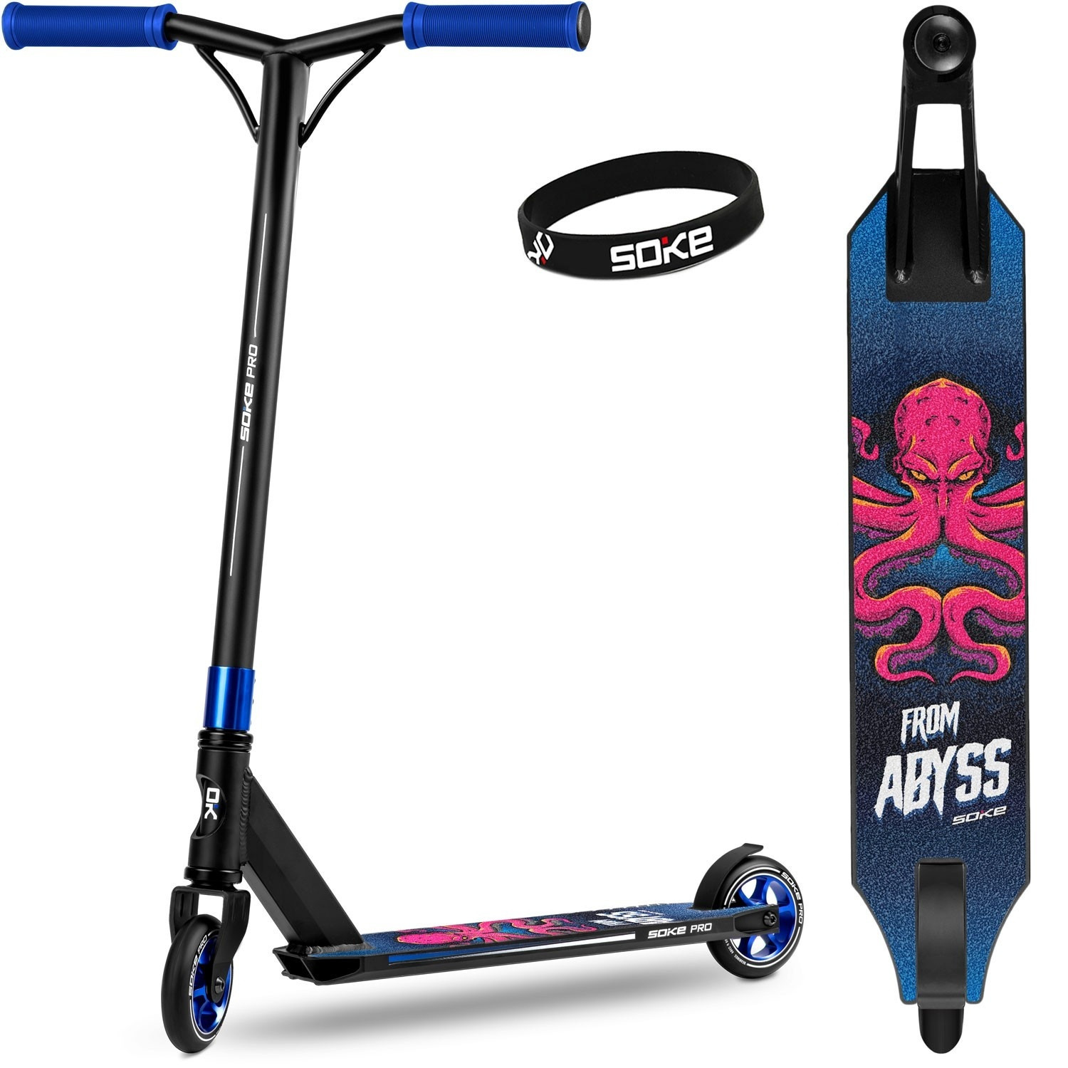 SOKE PRO blauwe stuntstep