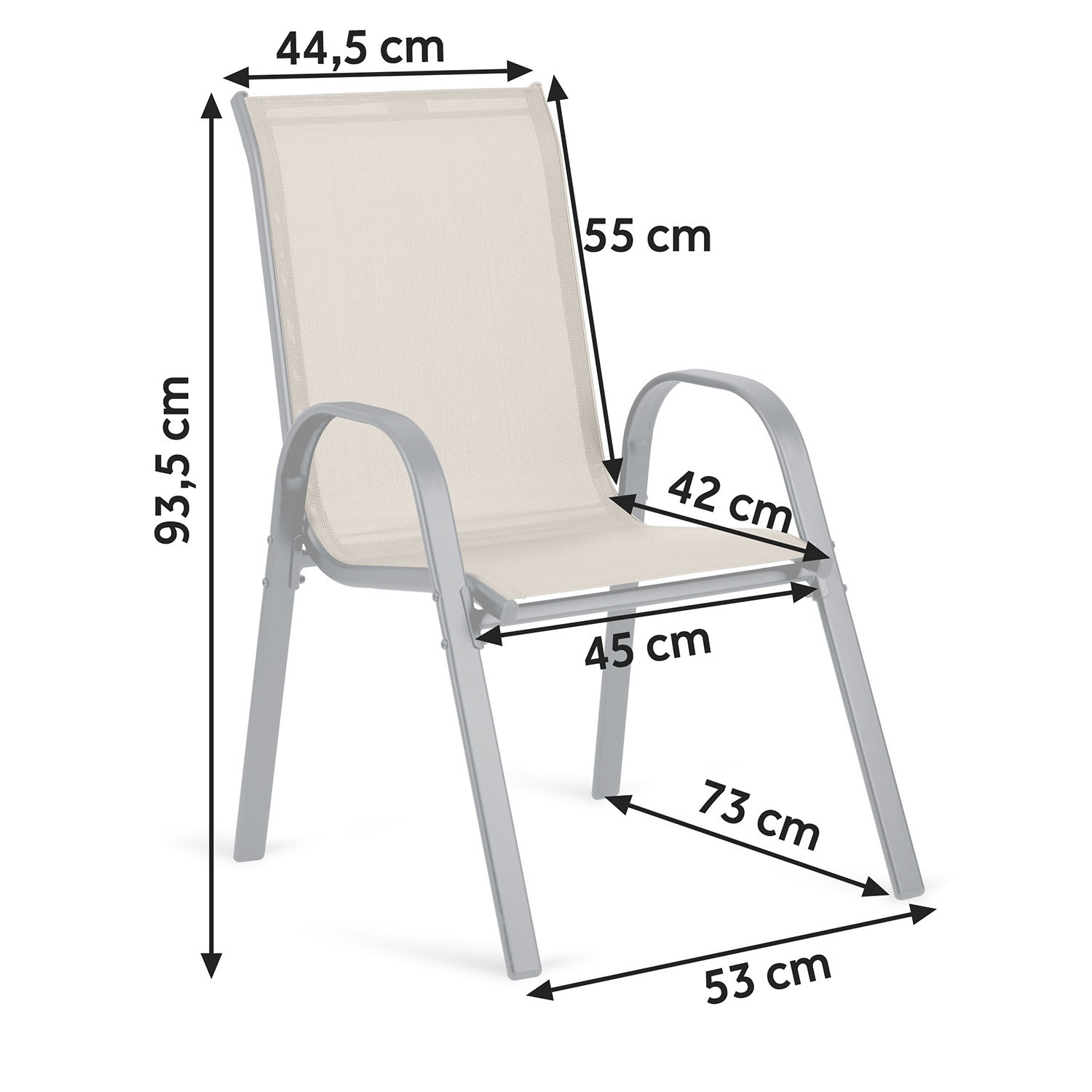 Sofotel SO-980 Textil-Gartenstühle 4er-Set