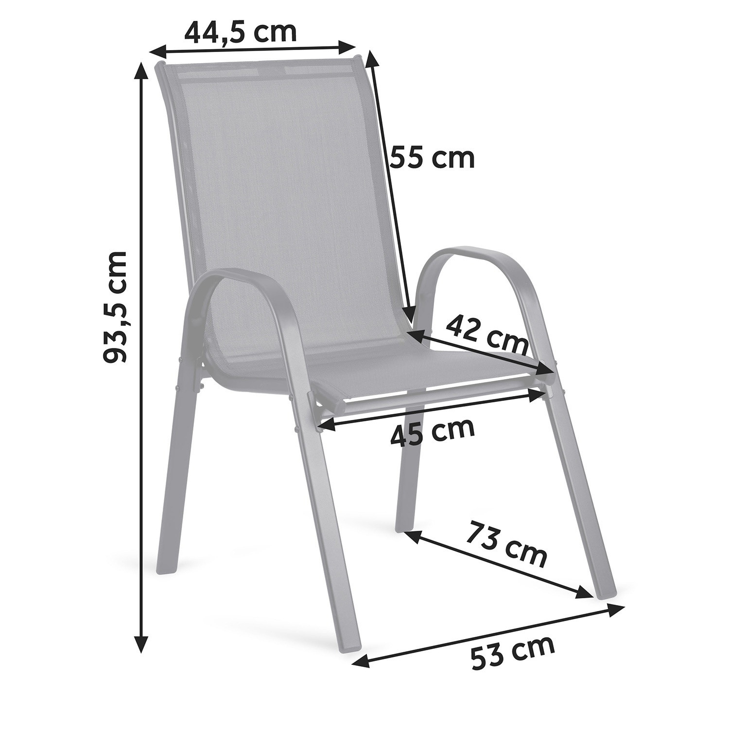 Sofotel SO-980 Textil-Gartenstühle 4er-Set