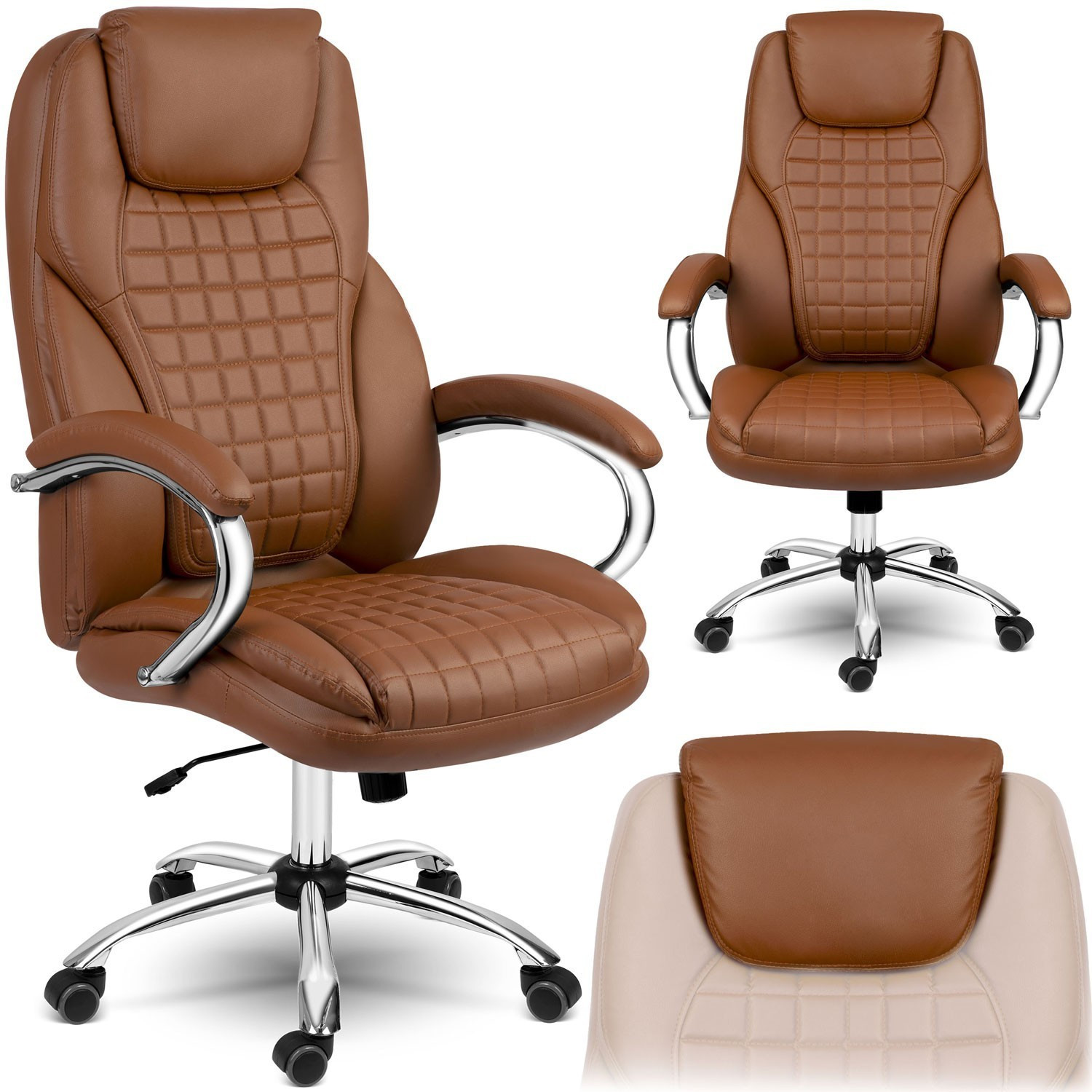 Chaise de bureau Sofotel Batory - marron - 240803