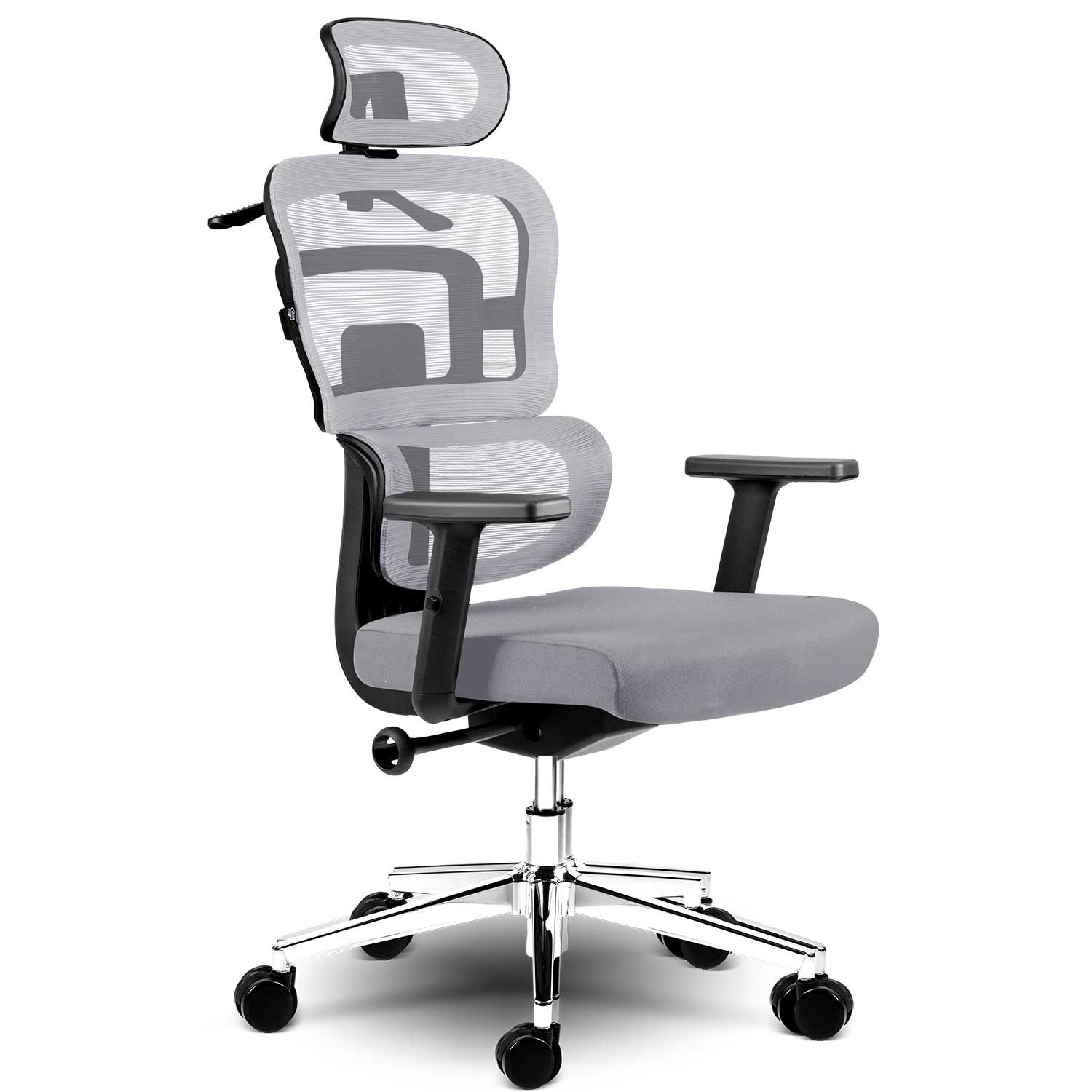 Micro-mesh office chair Sofotel Nicea gray