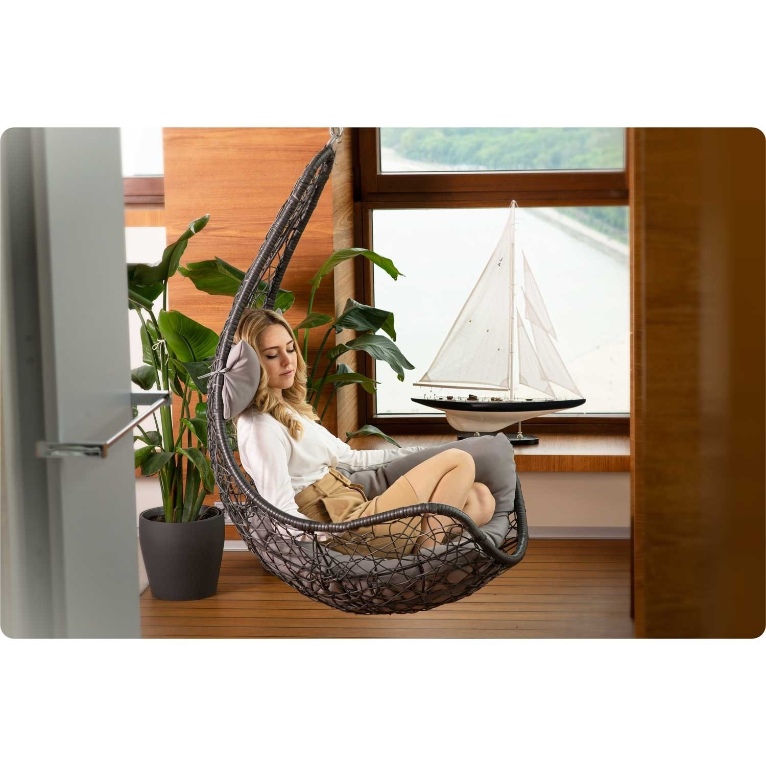 Hängender Gartenstuhl Cabana Sofotel grau