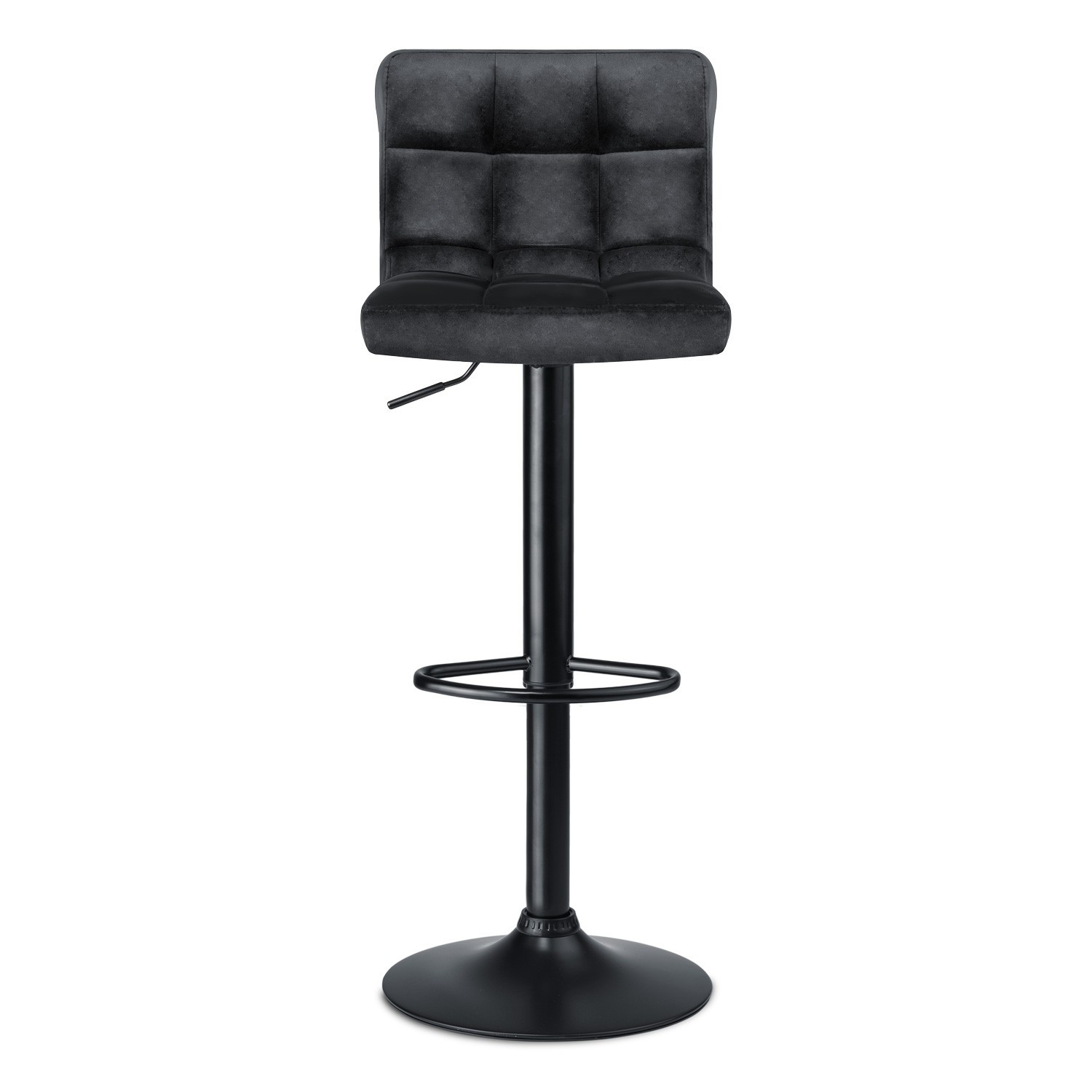 Bar stool with backrest Monro black - 2 pieces