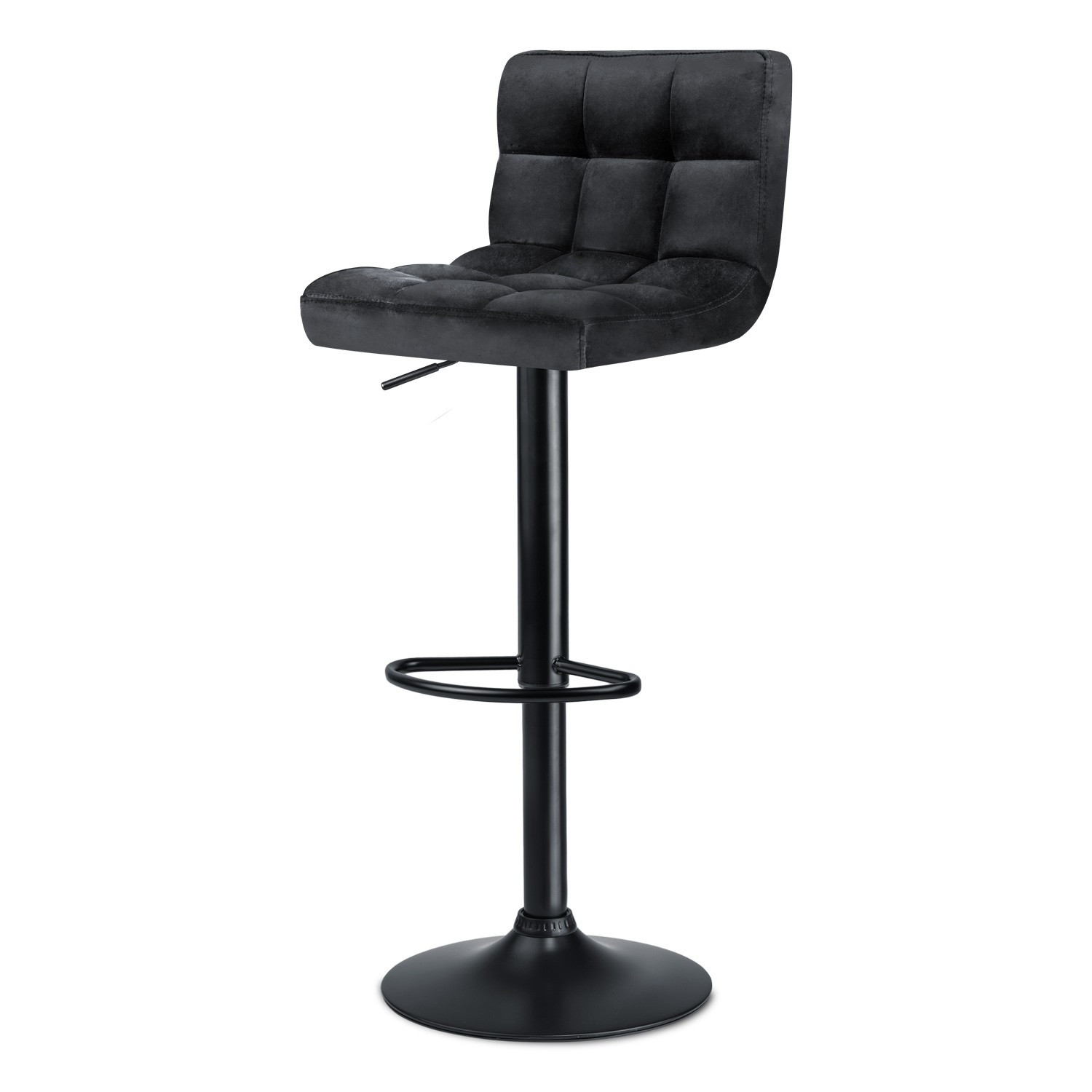 Bar stool with backrest Monro black - 2 pieces