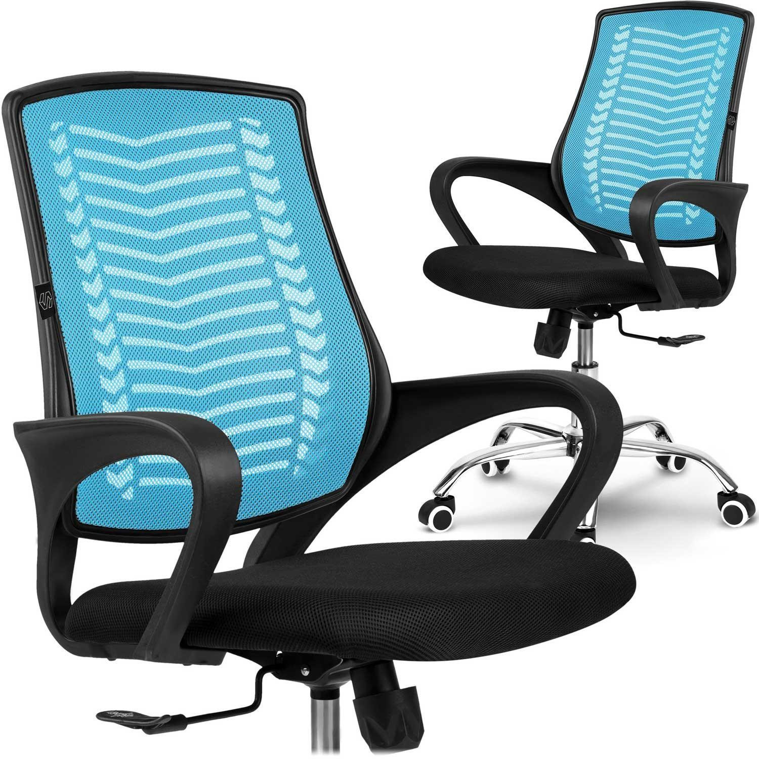 Micro-mesh bureaustoel Sofotel Denar blauw