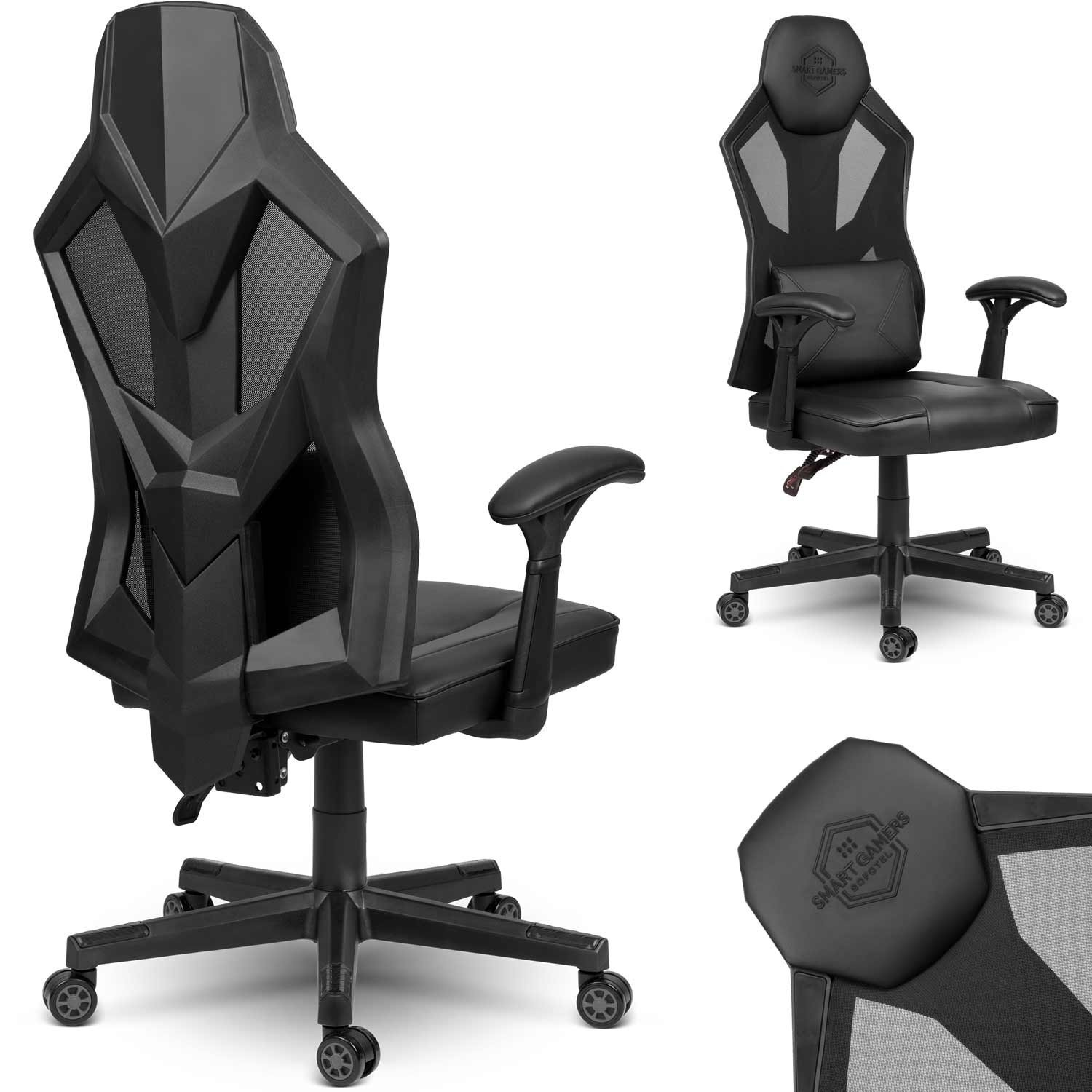 Sedia da gaming Shiro nera