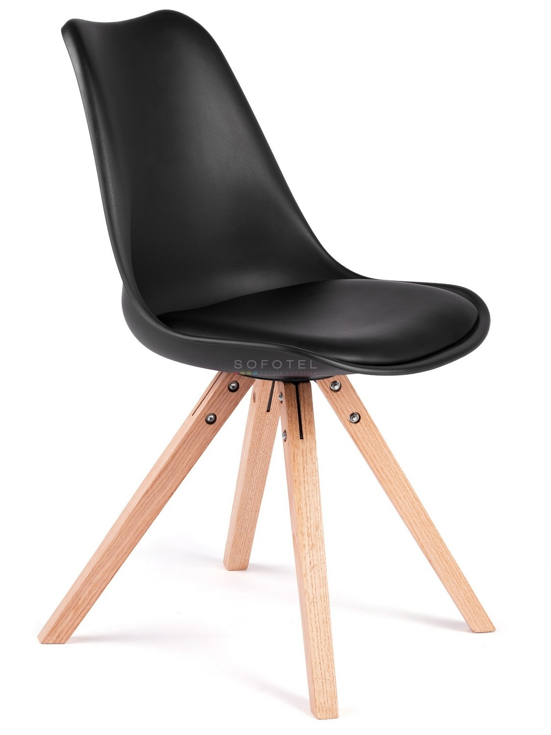 Sedia scandinava moderna Sofotel Verde nera