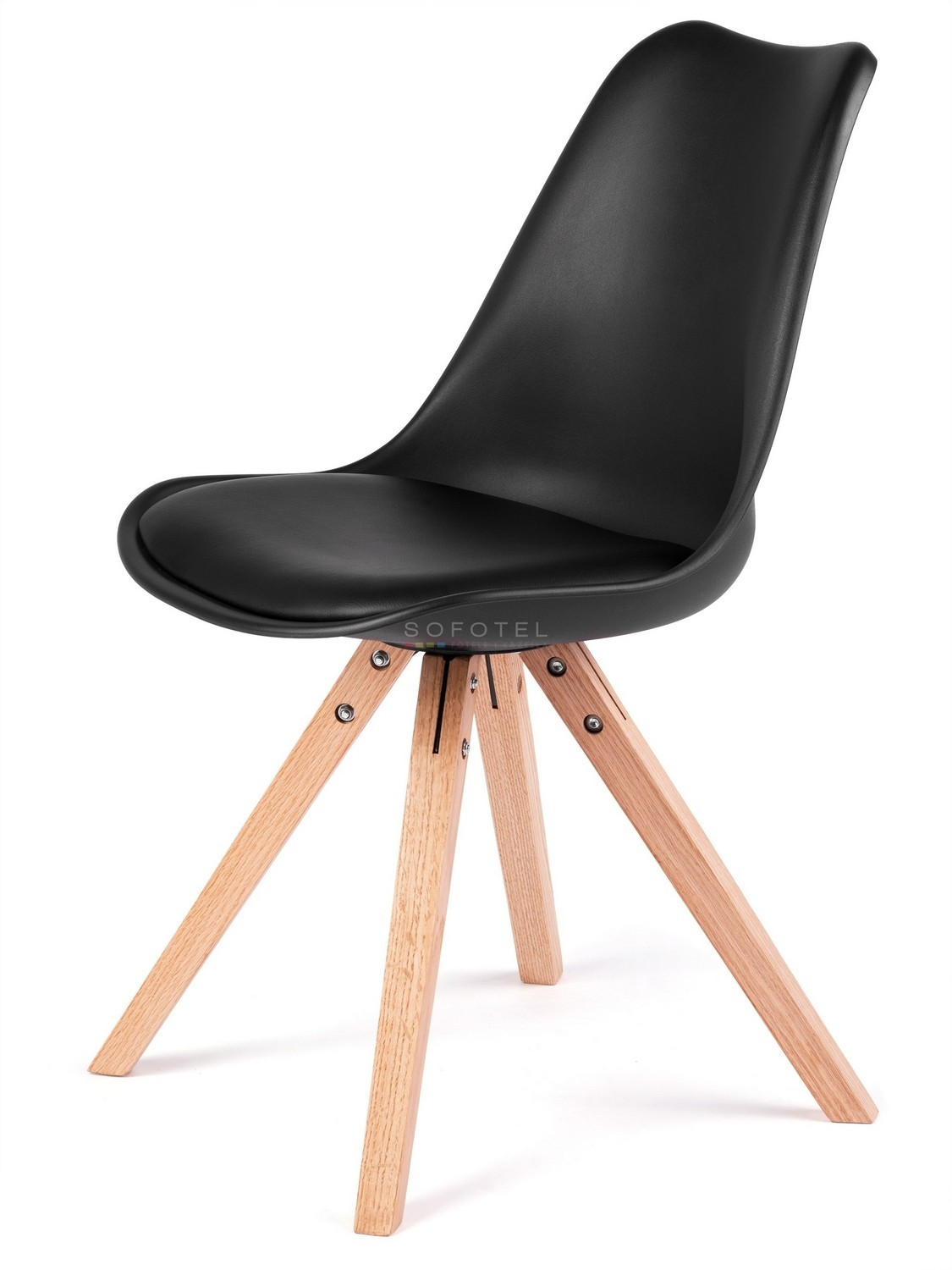 Sedia scandinava moderna Sofotel Verde nera