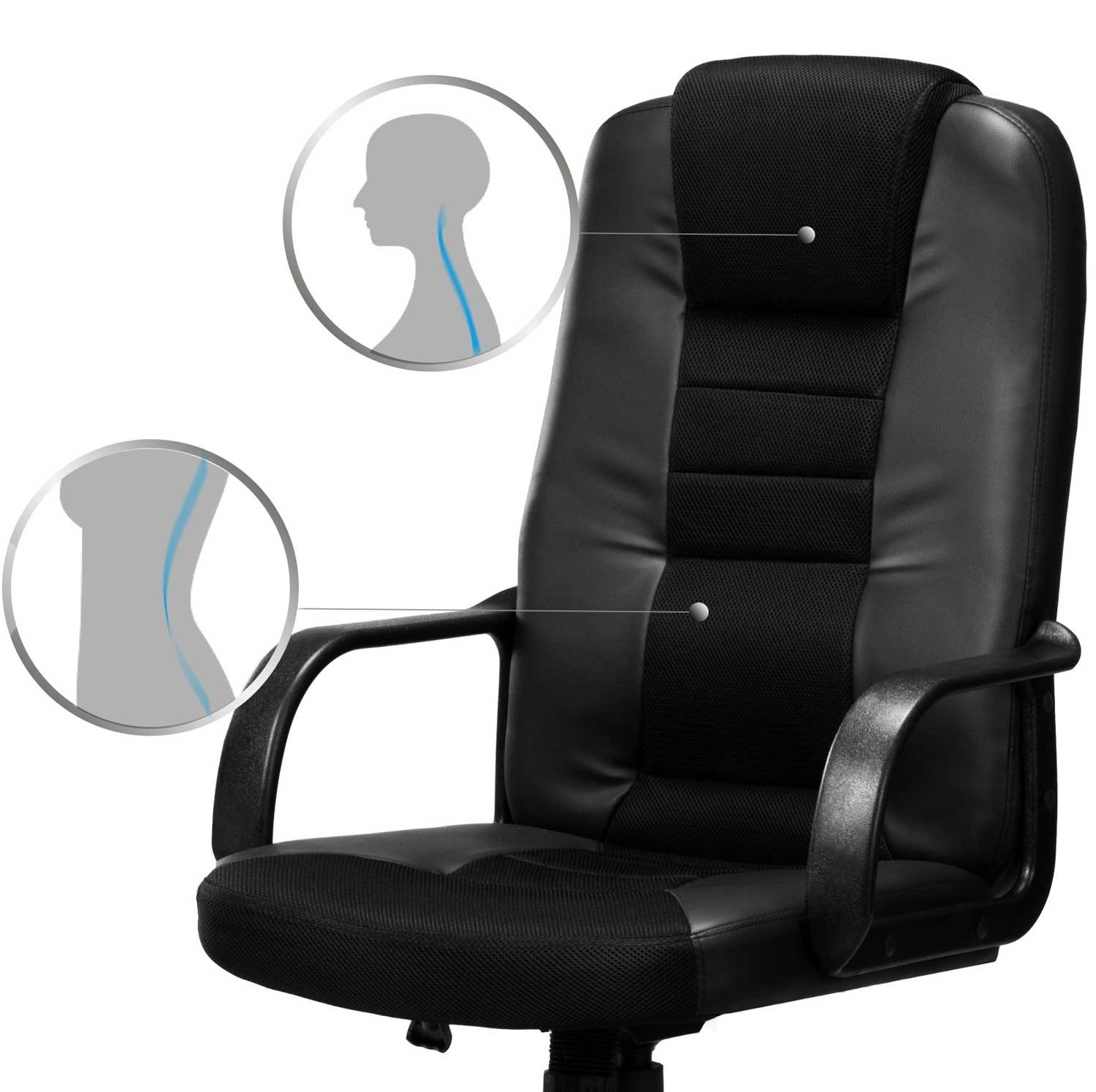 Micro-Mesh-Ledersessel Sofotel 518B schwarz