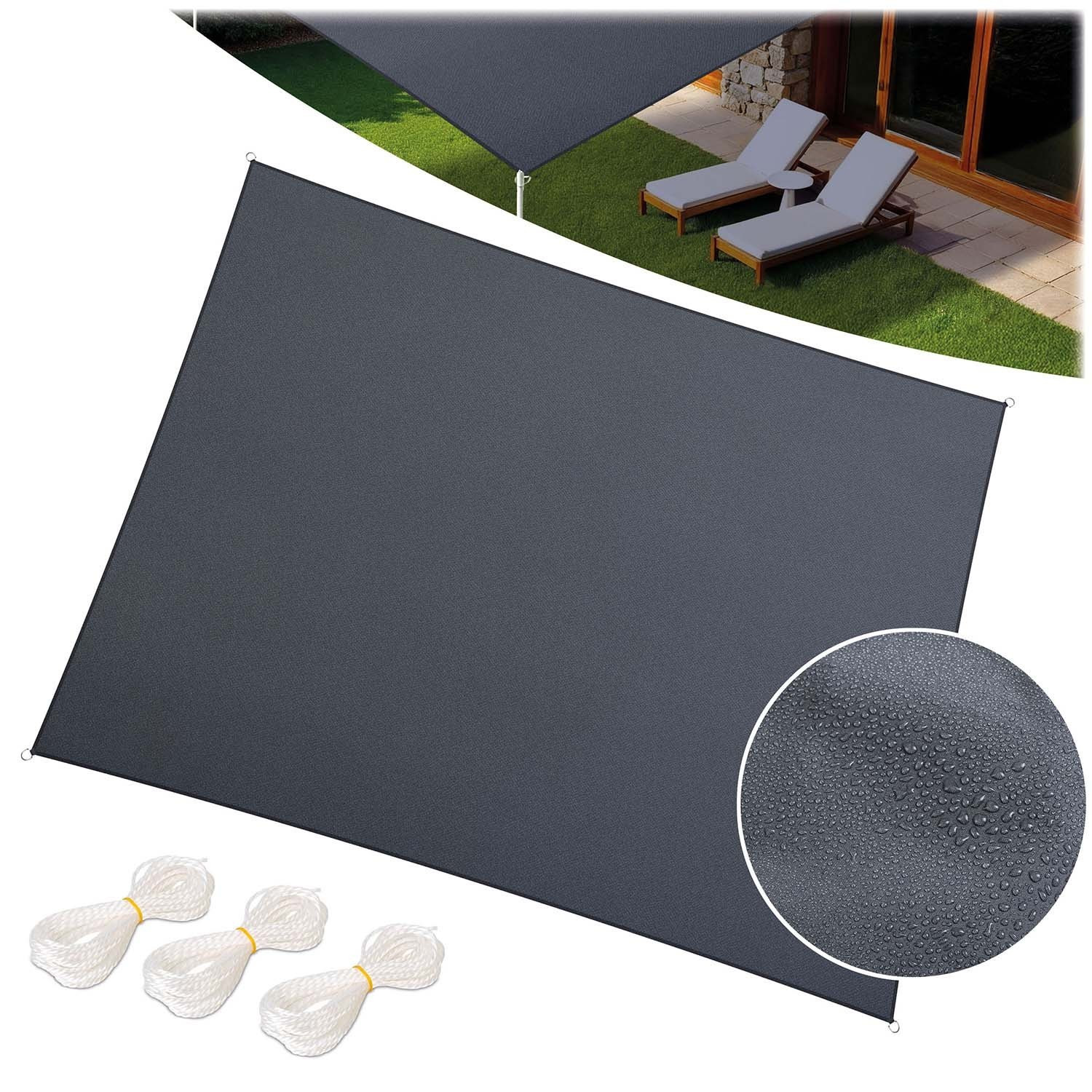 Rectangular shade sail 3x4m Plonos PL-885 gray
