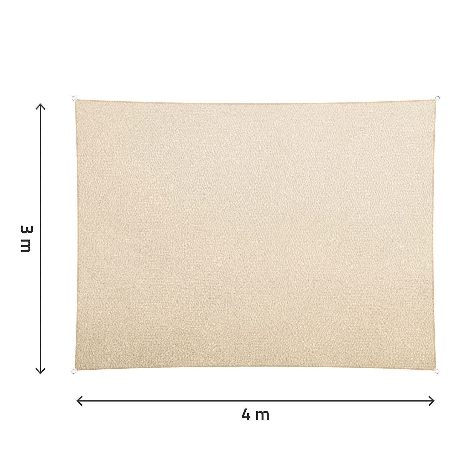 Vela parasol rectangular 3x4m Plonos PL-885 beige