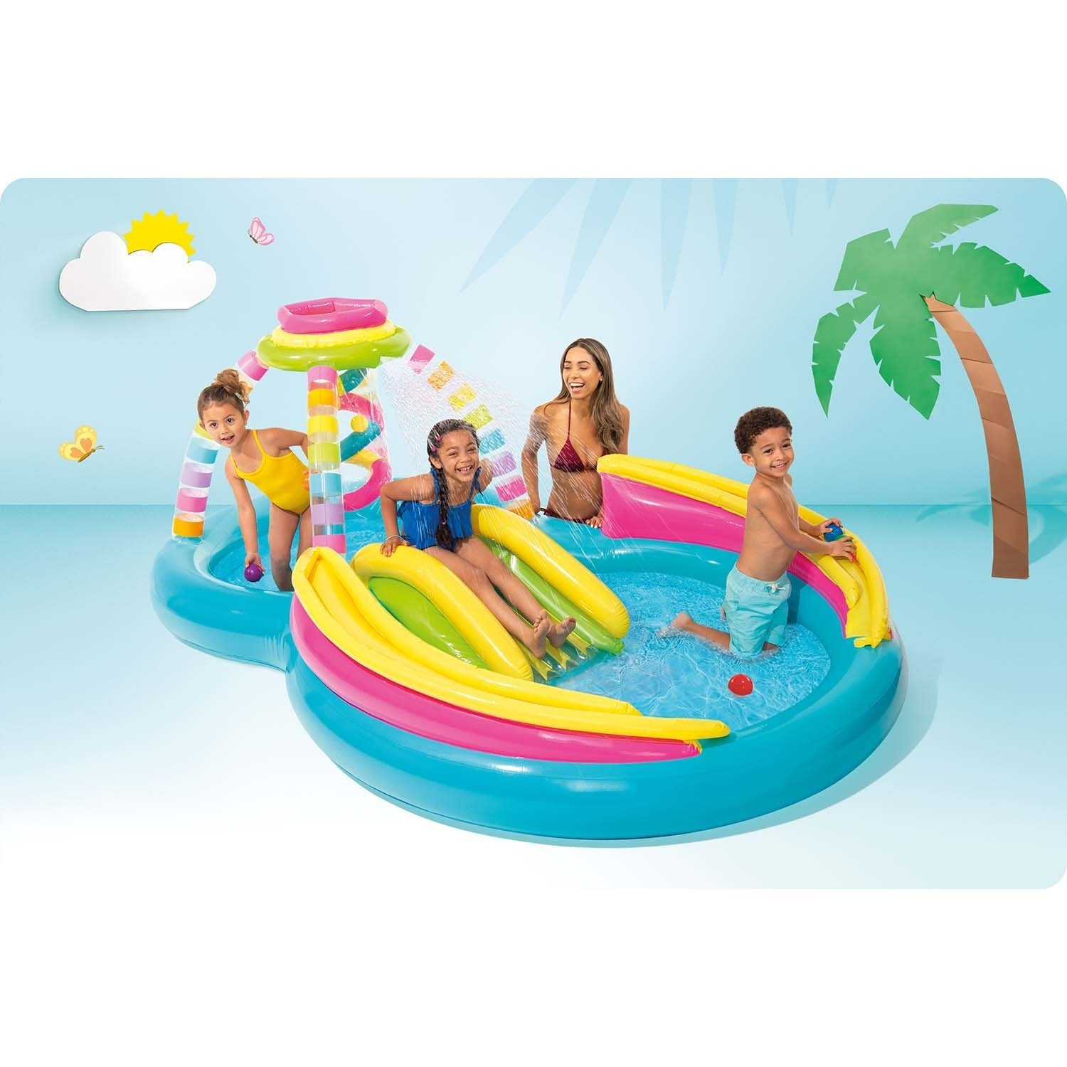 Rainbow Intex 56137 opblaasbare speeltuin