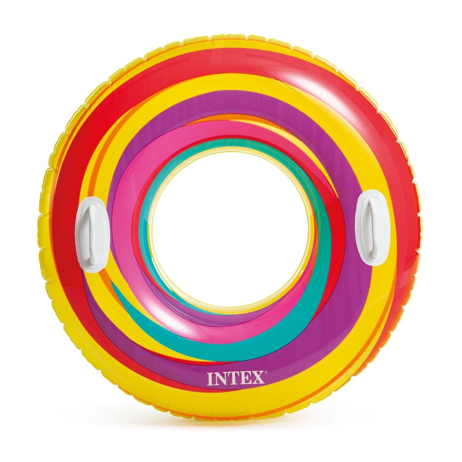 Bouée de natation rayée jaune 91 cm Intex