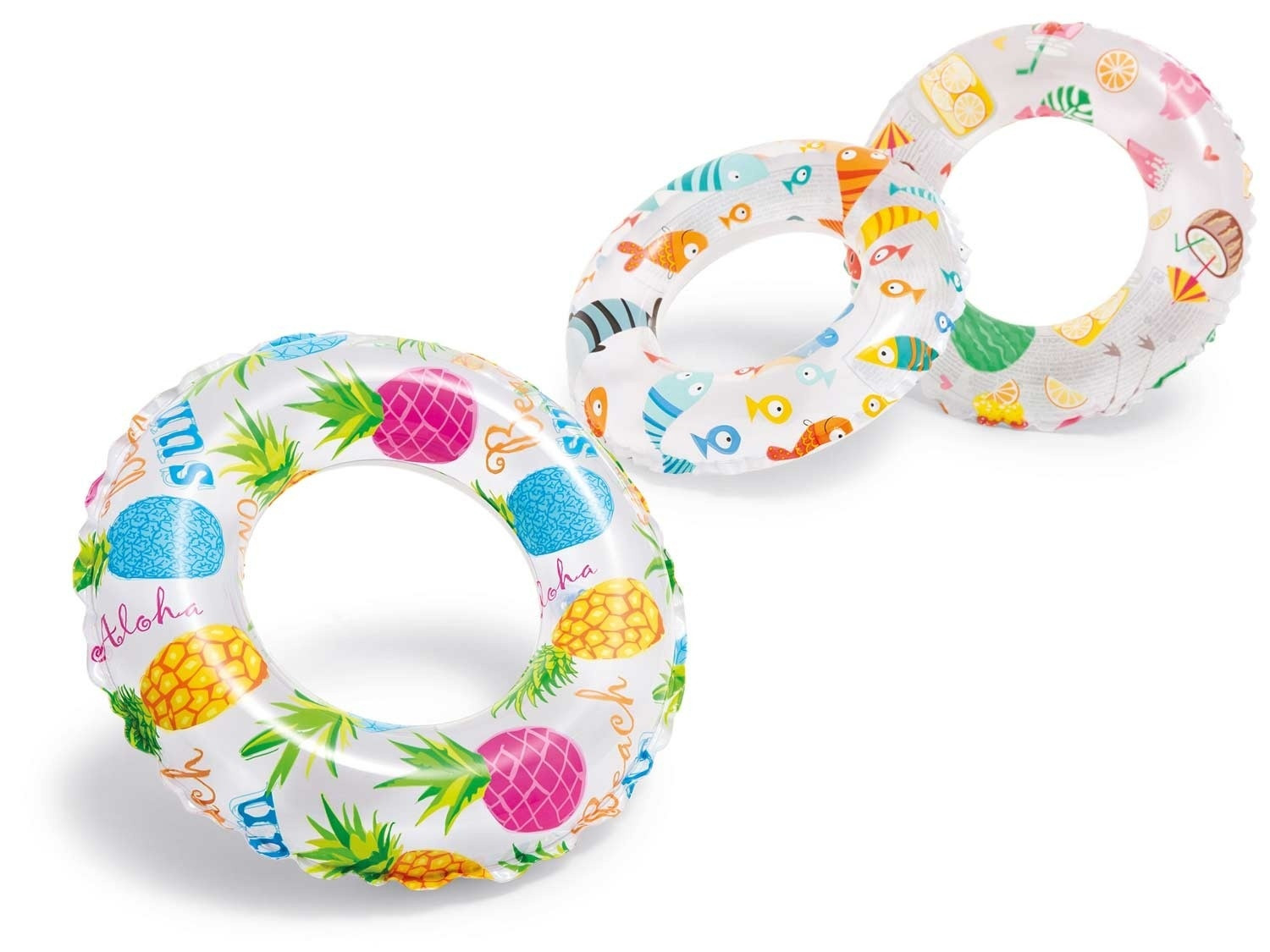 Zwemring, drie ontwerpen, 51 cm INTEX 59230 vis