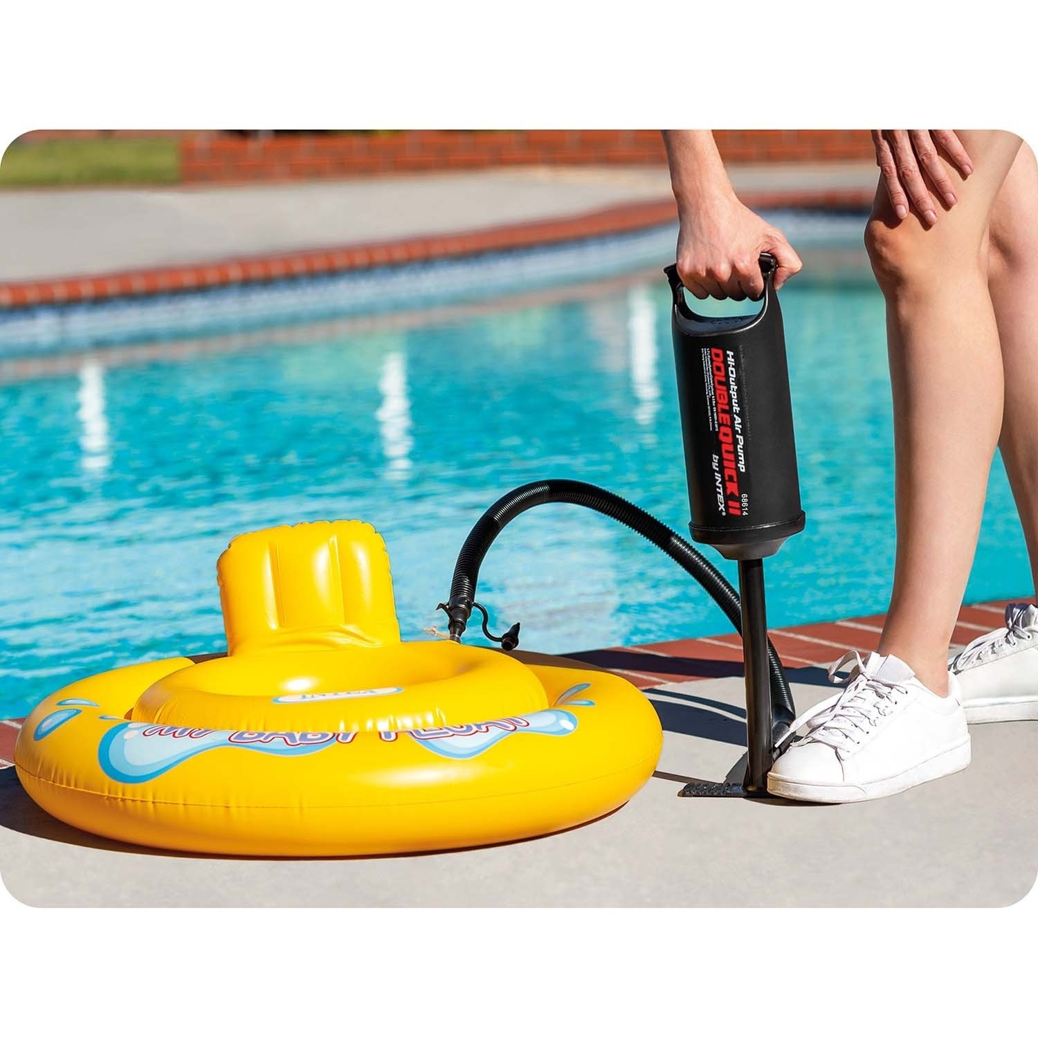Pompe à piston double Quick II 36cm INTEX 68614