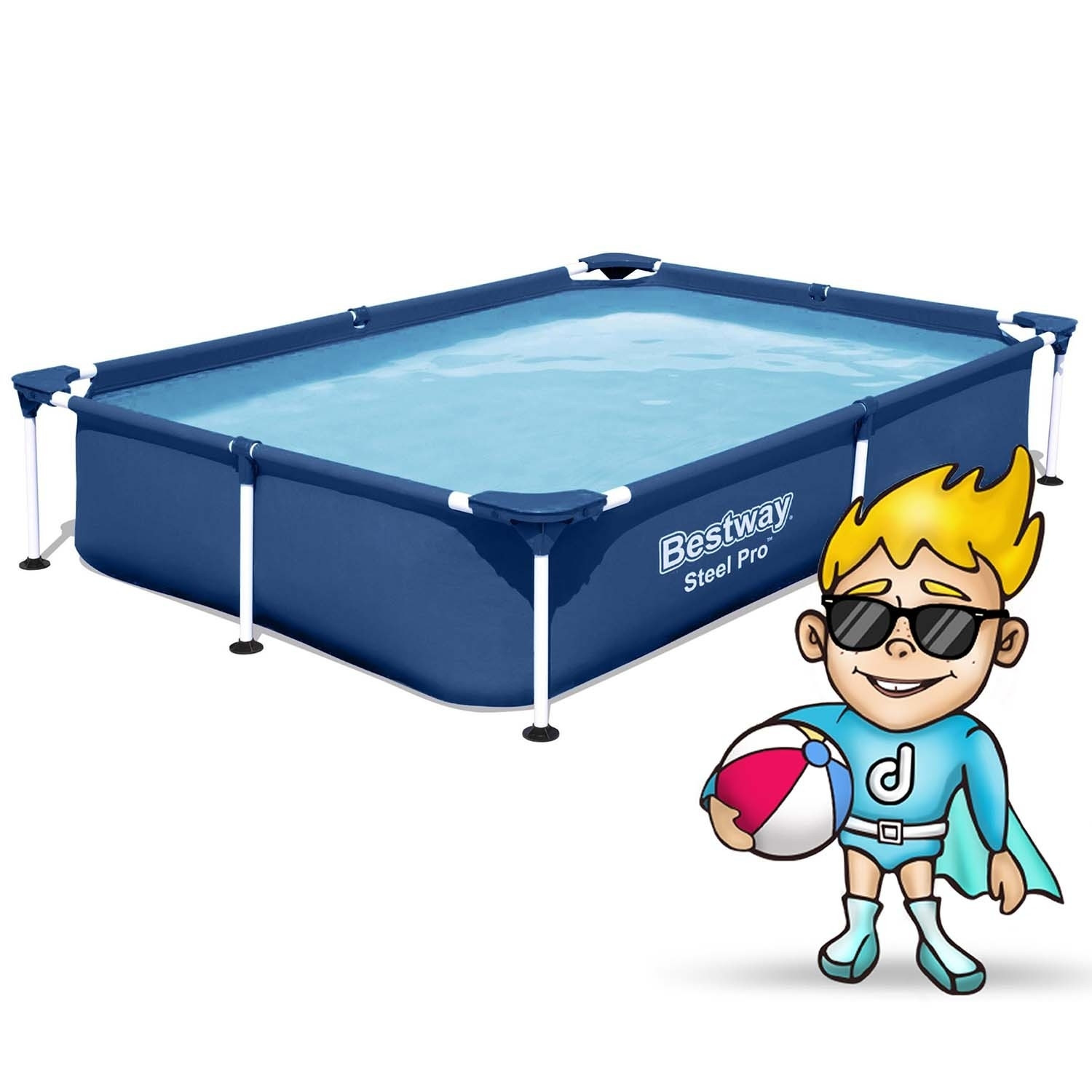 Rectangular frame pool 221x150x43 cm Bestway 56401N