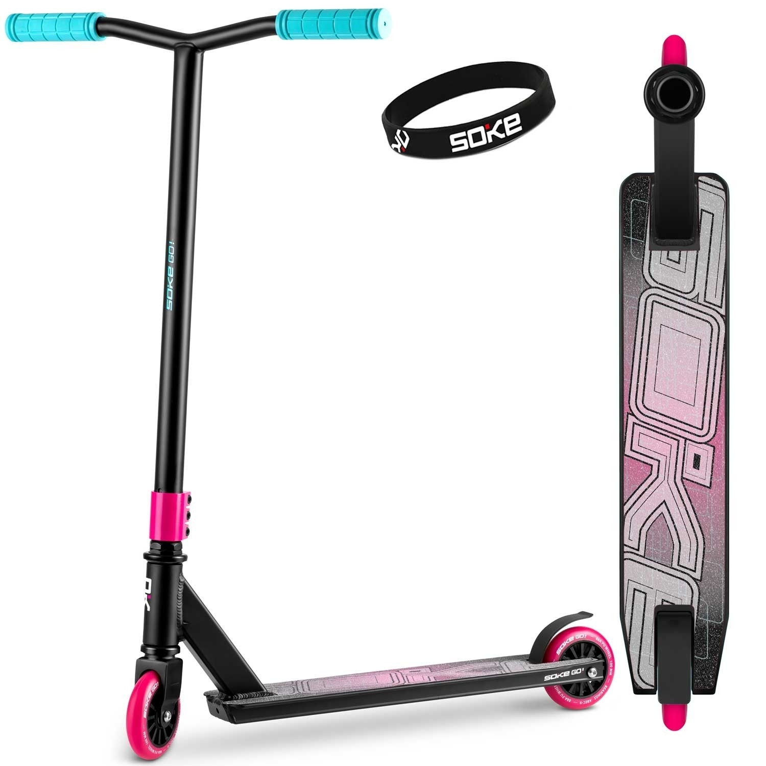 Trick Scooter SOKE Go! Rosa e blu