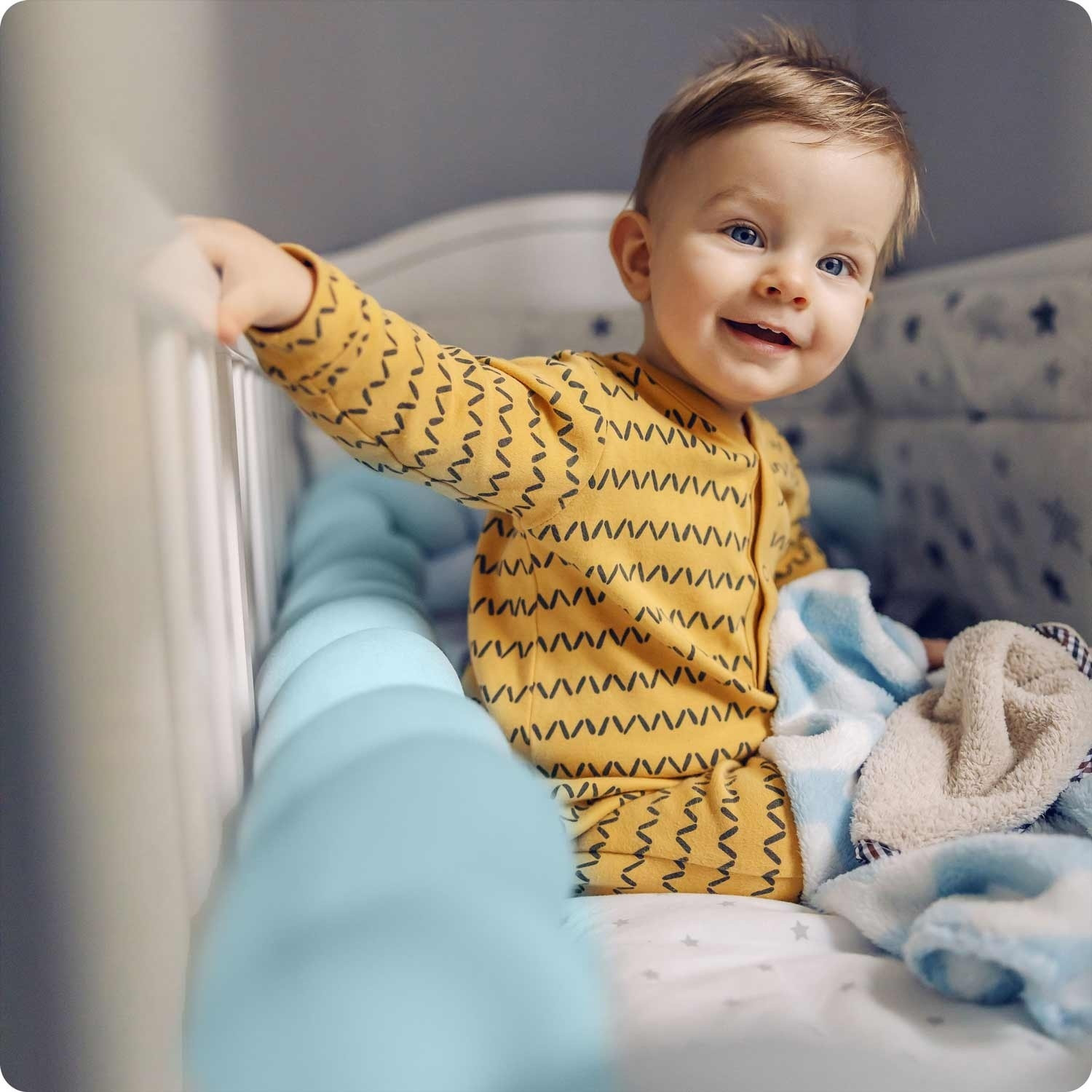 Protector de borde de cama Ricokids 3m - Azul