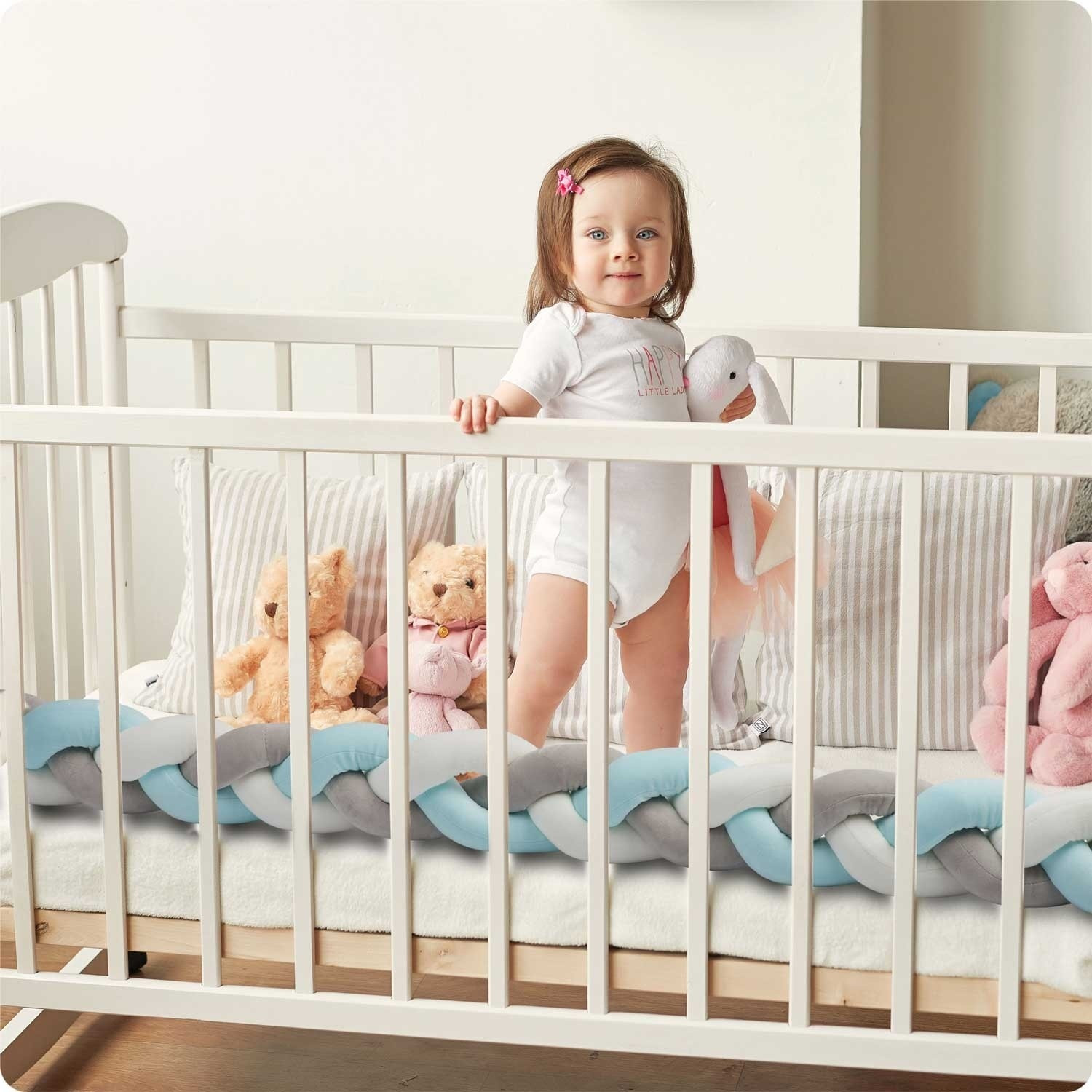 Babyspieldecke Ricokids 2m - blau/grau