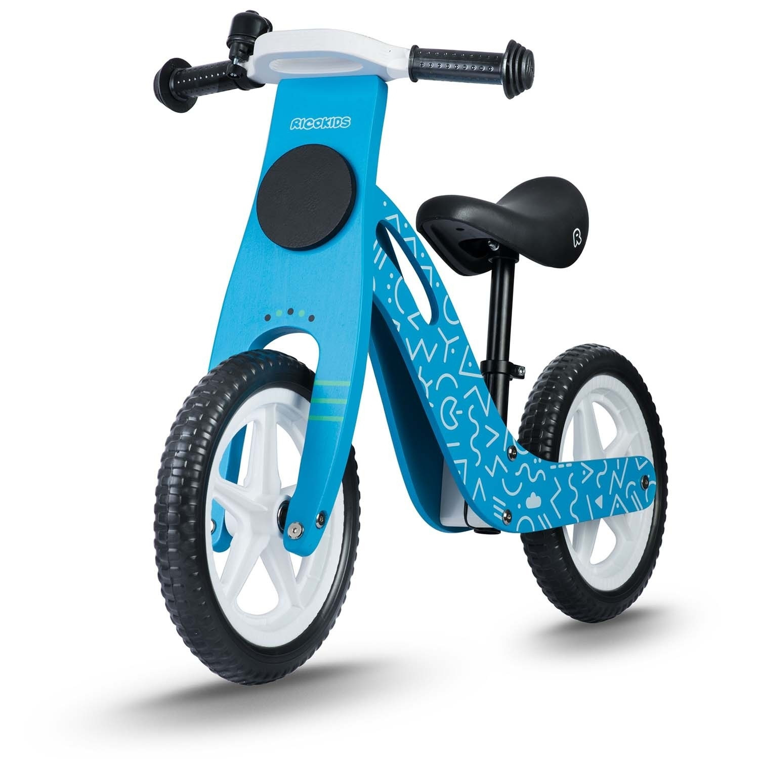 Blauwe Houten loopfiets Ricokids RC-613