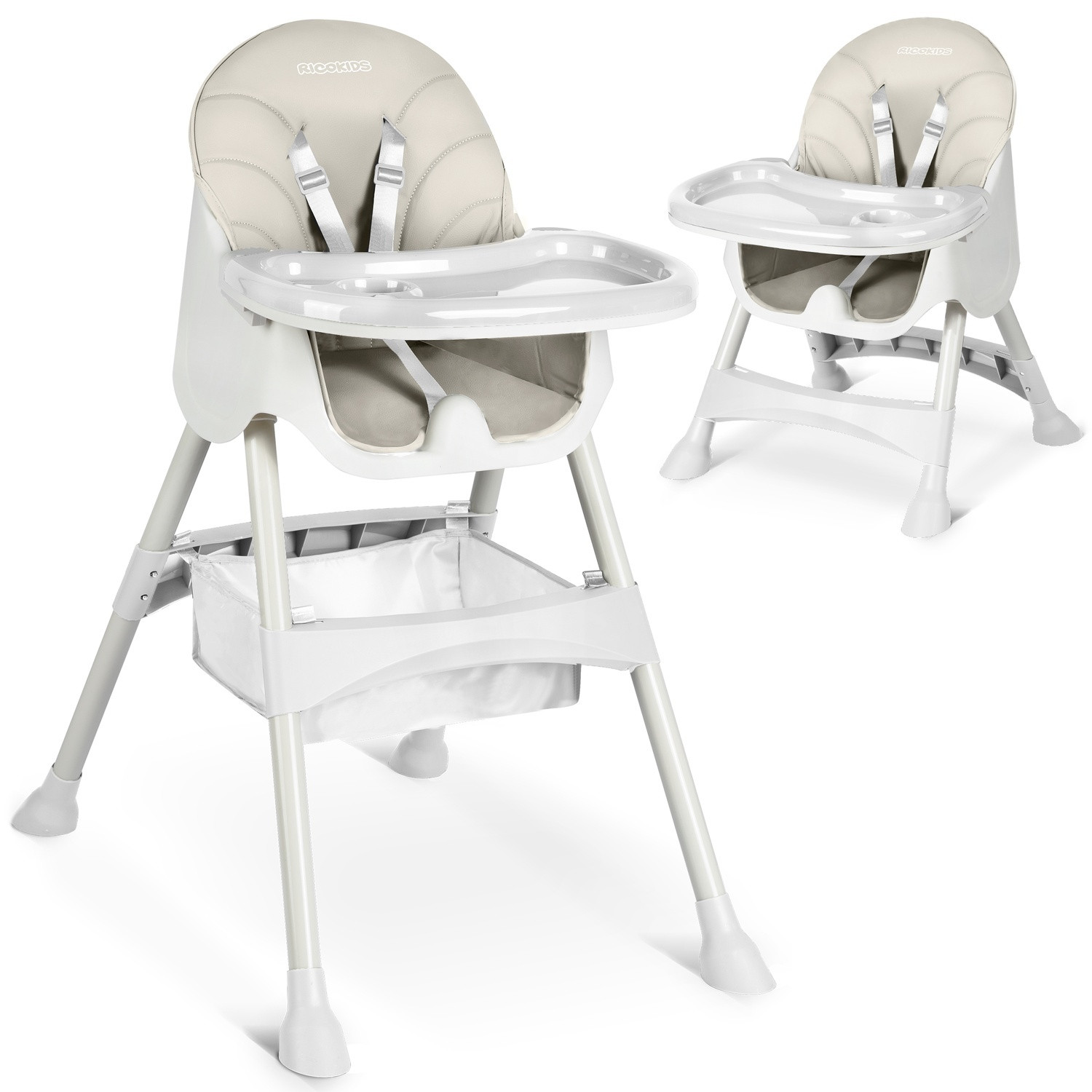 Cadeira infantil com mesa Milo - cinza